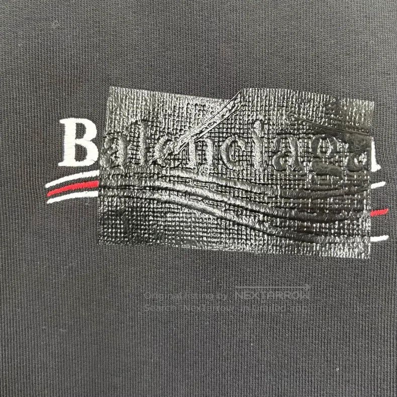 Balenciaga Balenciaga Black Coke Wave Blocked Tape Hoodie Size US M / EU 48-50 / 2 - 3 Thumbnail