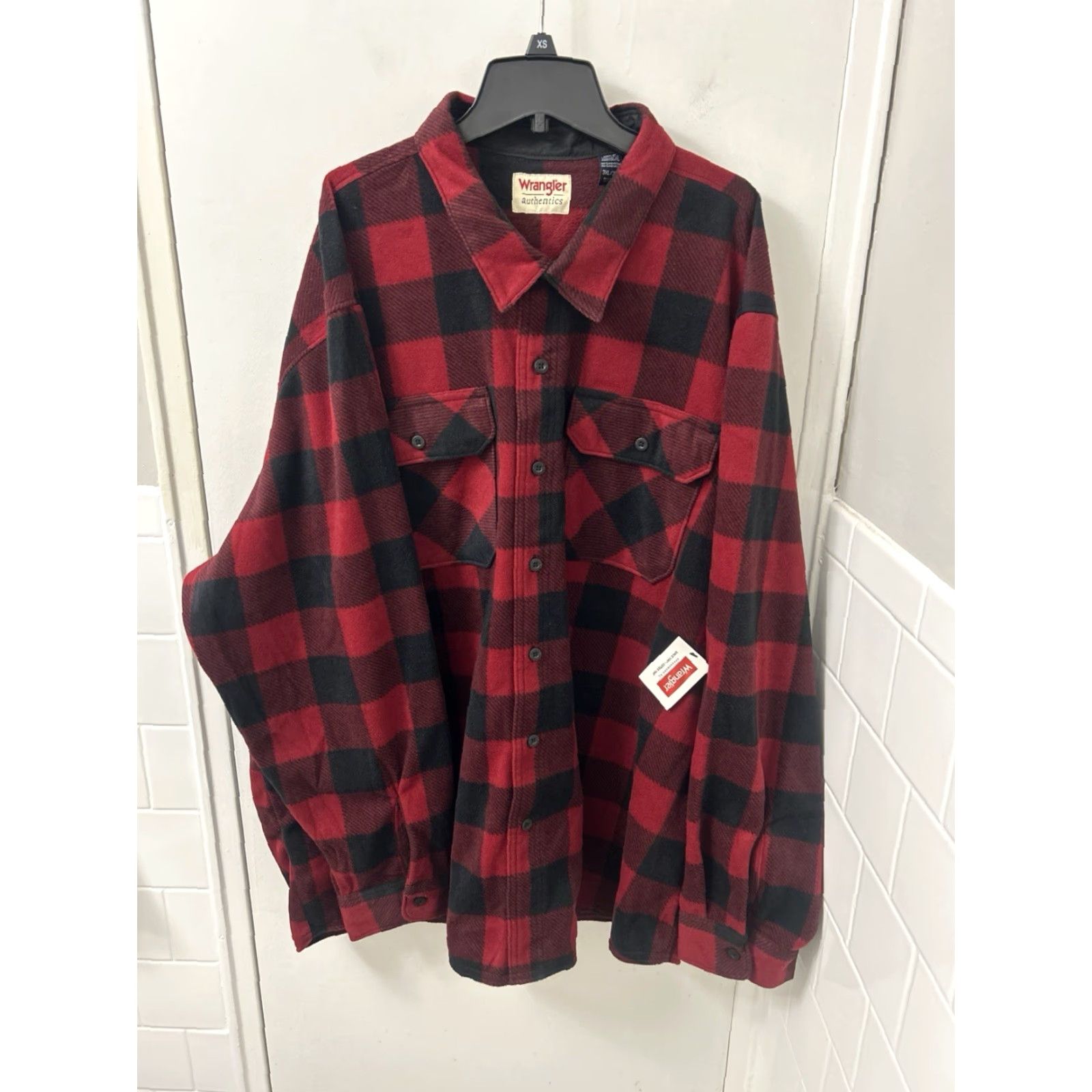 Wrangler VINTAGE: No Wrangler Shirt Mens 3XL Fleece Red Black Buffalo Plaid Long Sleeve Button-Up Collared Pocketed Casual Workwear Size US XXL / EU 58 / 5 - 2 Thumbnail
