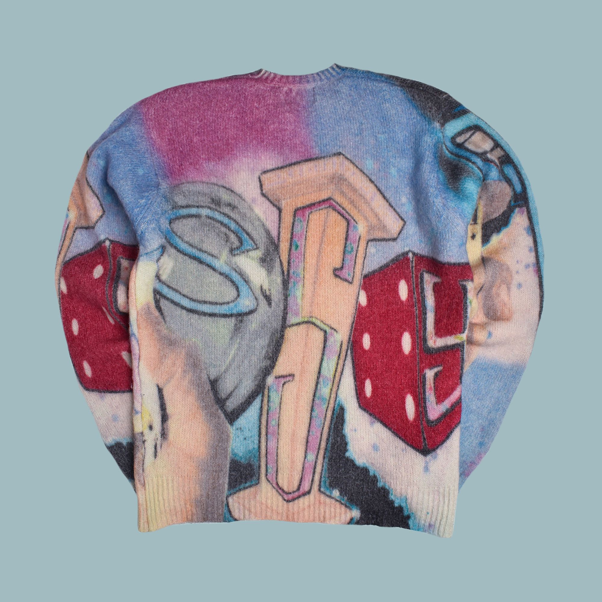 Stussy *BNWOT* STUSSY x GOLDIE MOHAIR WOOL BLEND PRINT SWEATER Size US XL / EU 56 / 4 - 2 Thumbnail