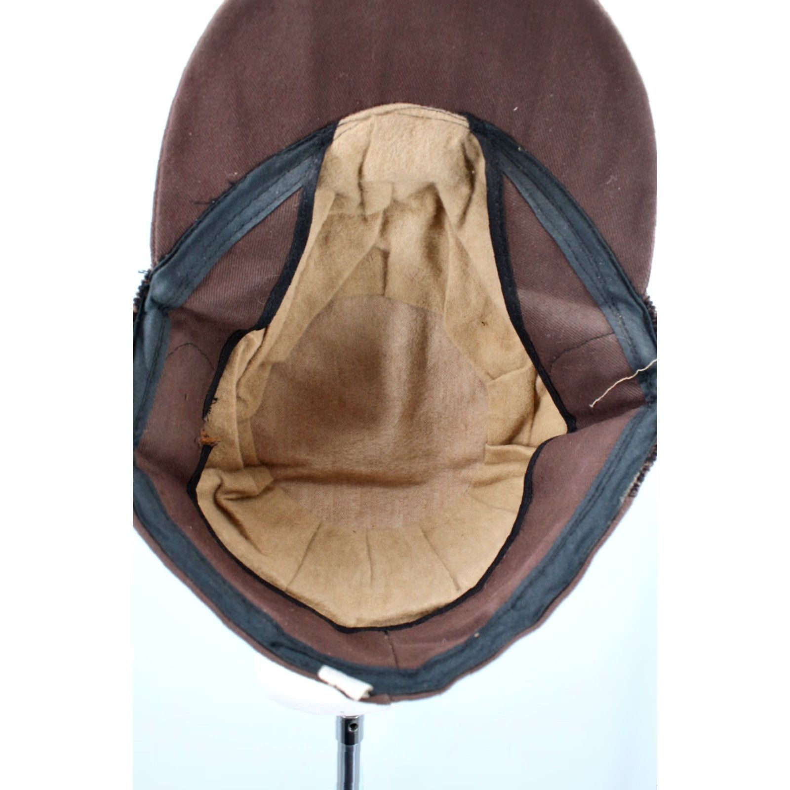 Vintage VINTAGE Men's Cap 1930s Brown Cotton Tweed Hunting Outdoor Hat Sz 7 1/4 30s Mens Size ONE SIZE - 5 Thumbnail