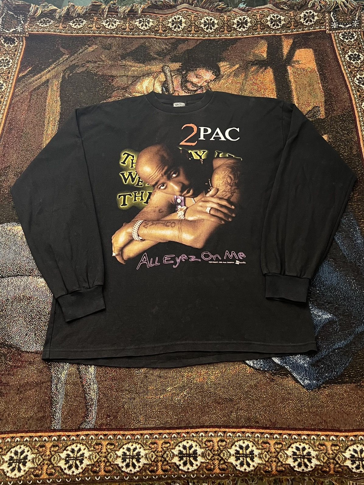 Vintage Vintage 2pac LS Size US XL / EU 56 / 4 - 2 Thumbnail