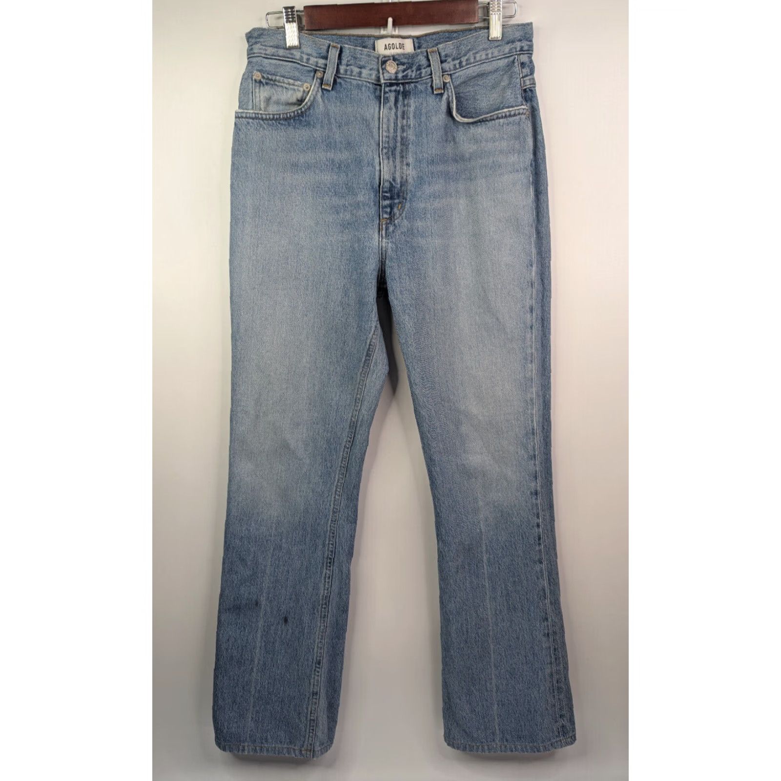 Agolde AGOLDE Jeans Womens 29 Blue Vintage Flare High Rise Organic Cotton Denim Size 29" - 2 Thumbnail