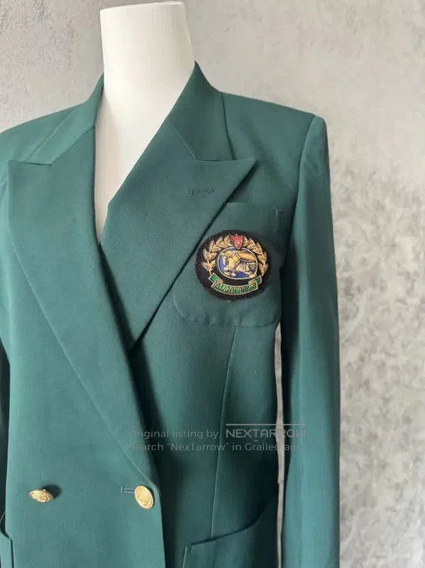 Burberry Burberry Green Wool Long Coat for Women. Size XL / US 12-14 / IT 48-50 - 2 Thumbnail