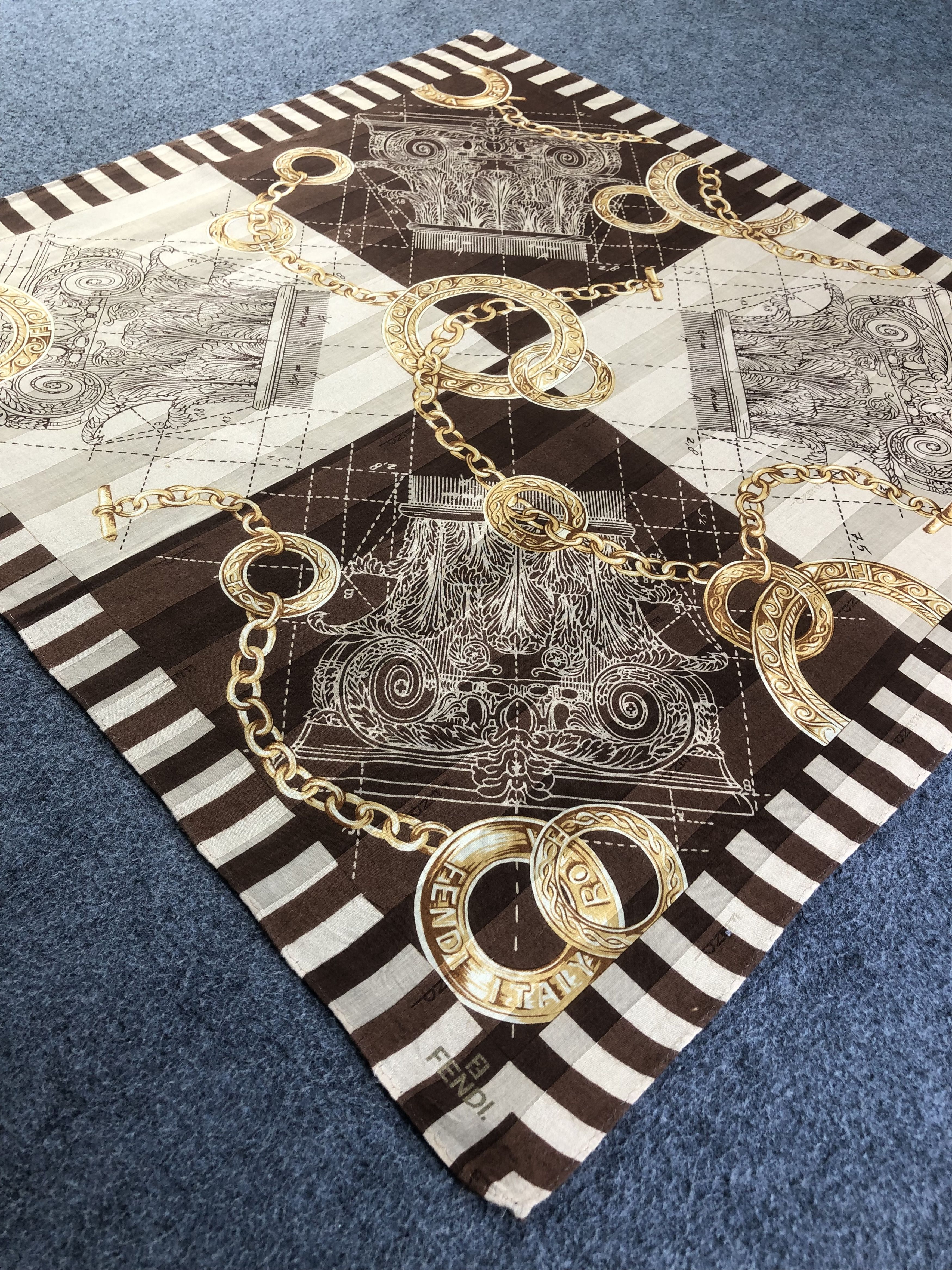 Vintage Fendi Handkerchief / Bandana / Neckerchief A1897 Size ONE SIZE - 4 Thumbnail
