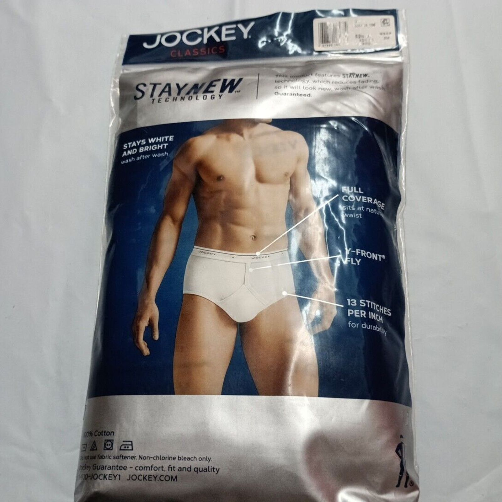 Jockey Jockey Classic Underwear Men's White 4 Pack Briefs Size 30 Size 30 - 3 Thumbnail
