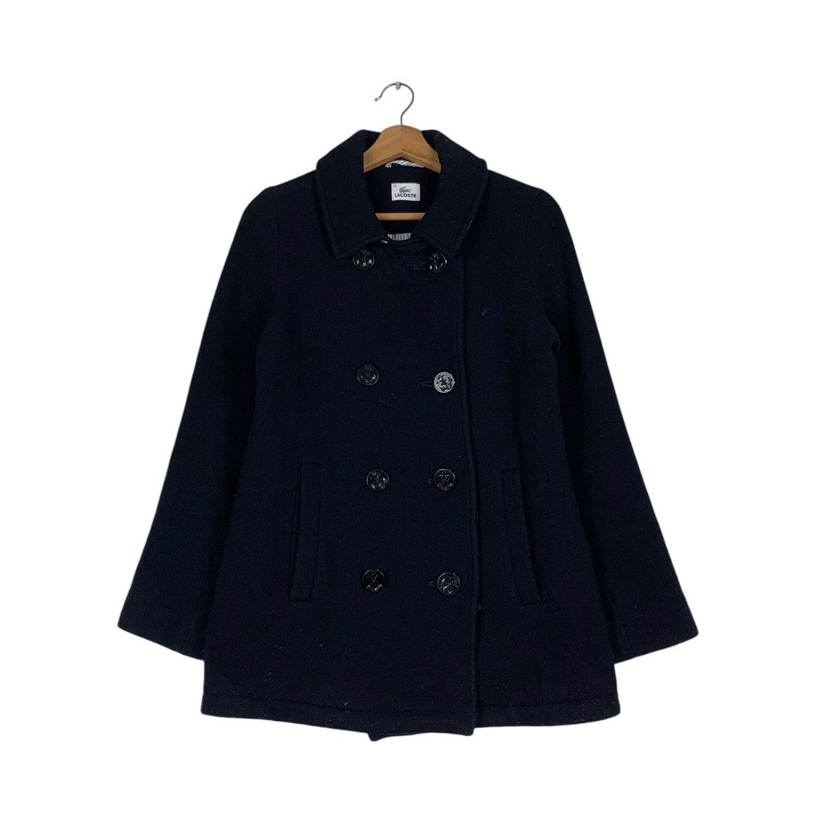 LACOSTE Wool Double Breasted Coat #1217-C55