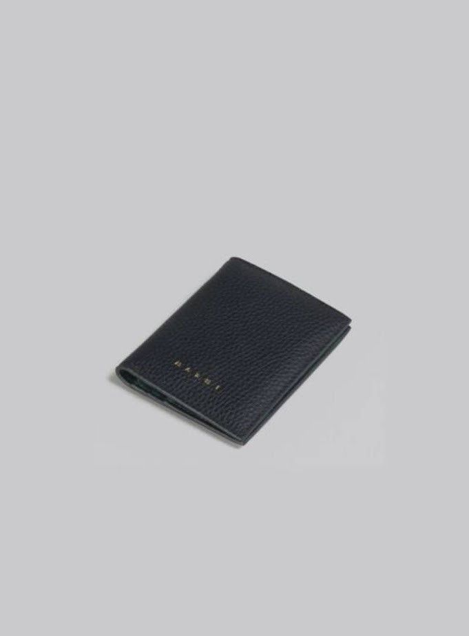 image of Marni O1W1Db10524 Size-Os Leather Card Holder In Black, Women's
