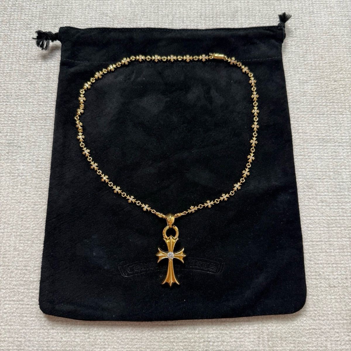 Chrome Hearts Chrome Hearts 22k Gold Cross Pendant with Diamond Size ONE SIZE - 4 Thumbnail