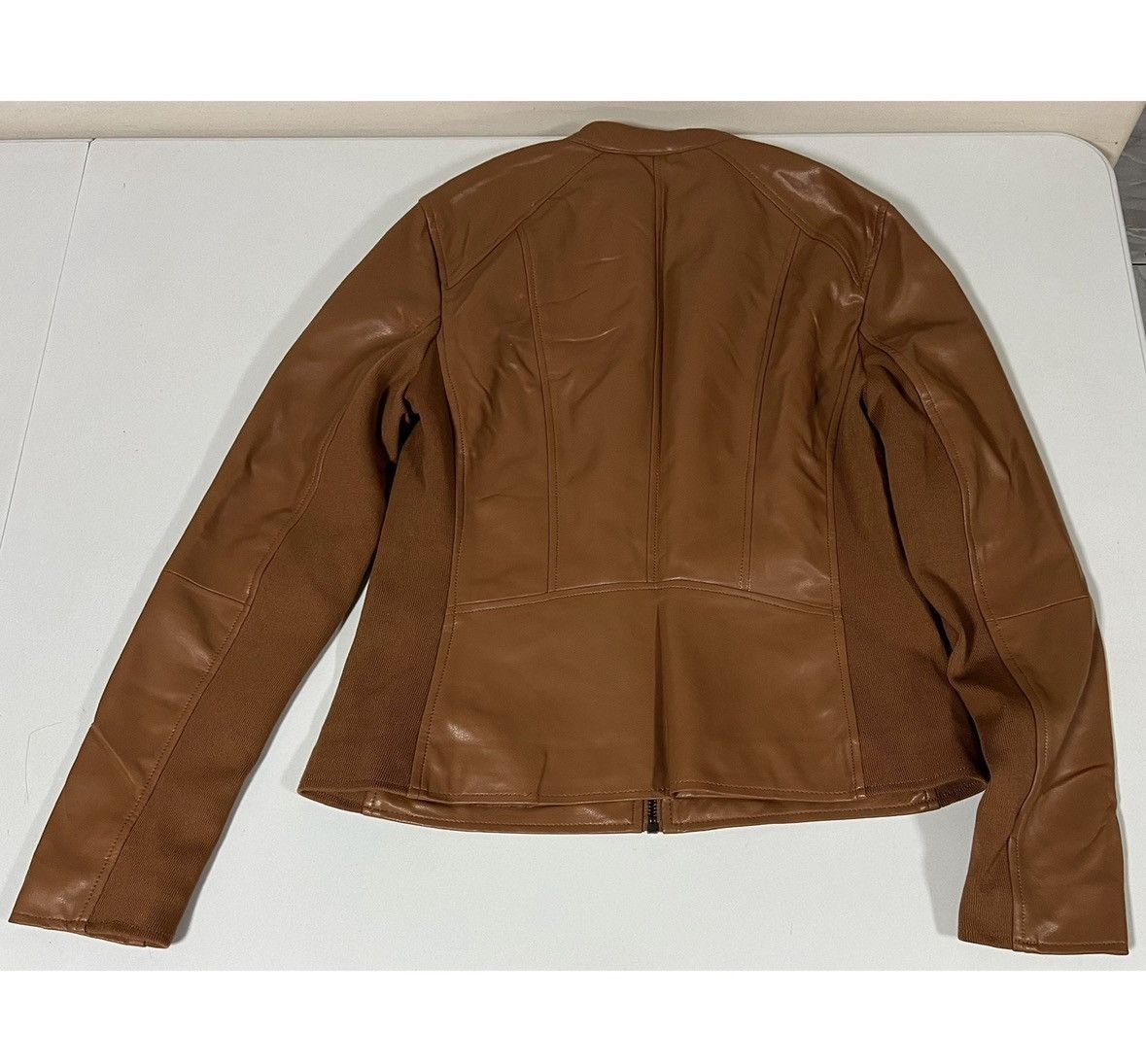 Kenneth Cole Kenneth Cole Leather Moto Jacket Coat Outerwear Size S 🤎✨ Size S / US 4 / IT 40 - 6 Thumbnail