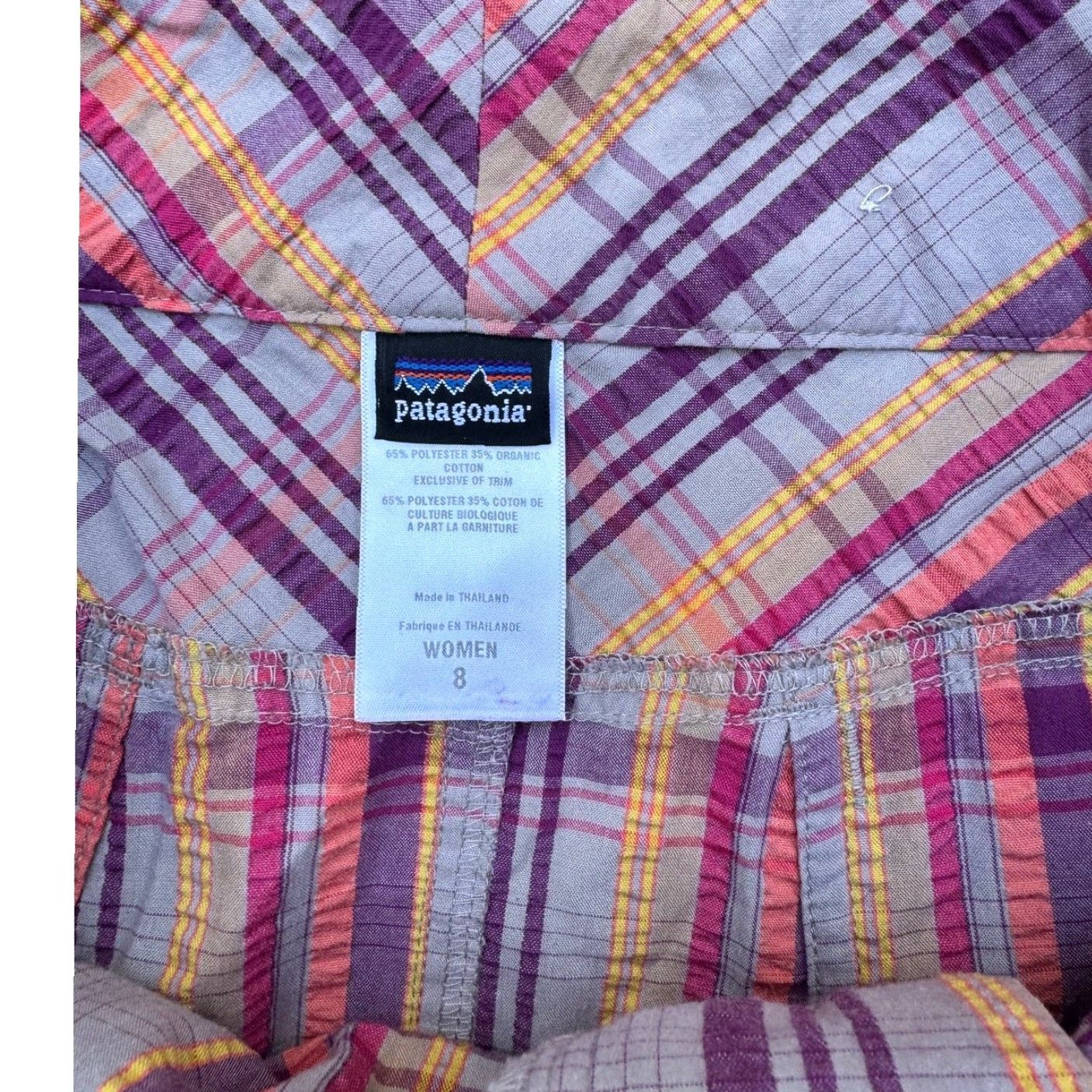 Patagonia VINTAGE Patagonia Netty Skirt Womens Sz 8 Mini Plaid Outdoor Camping Hiking Purple Pink Size 30" / US 8 / IT 44 - 4 Thumbnail