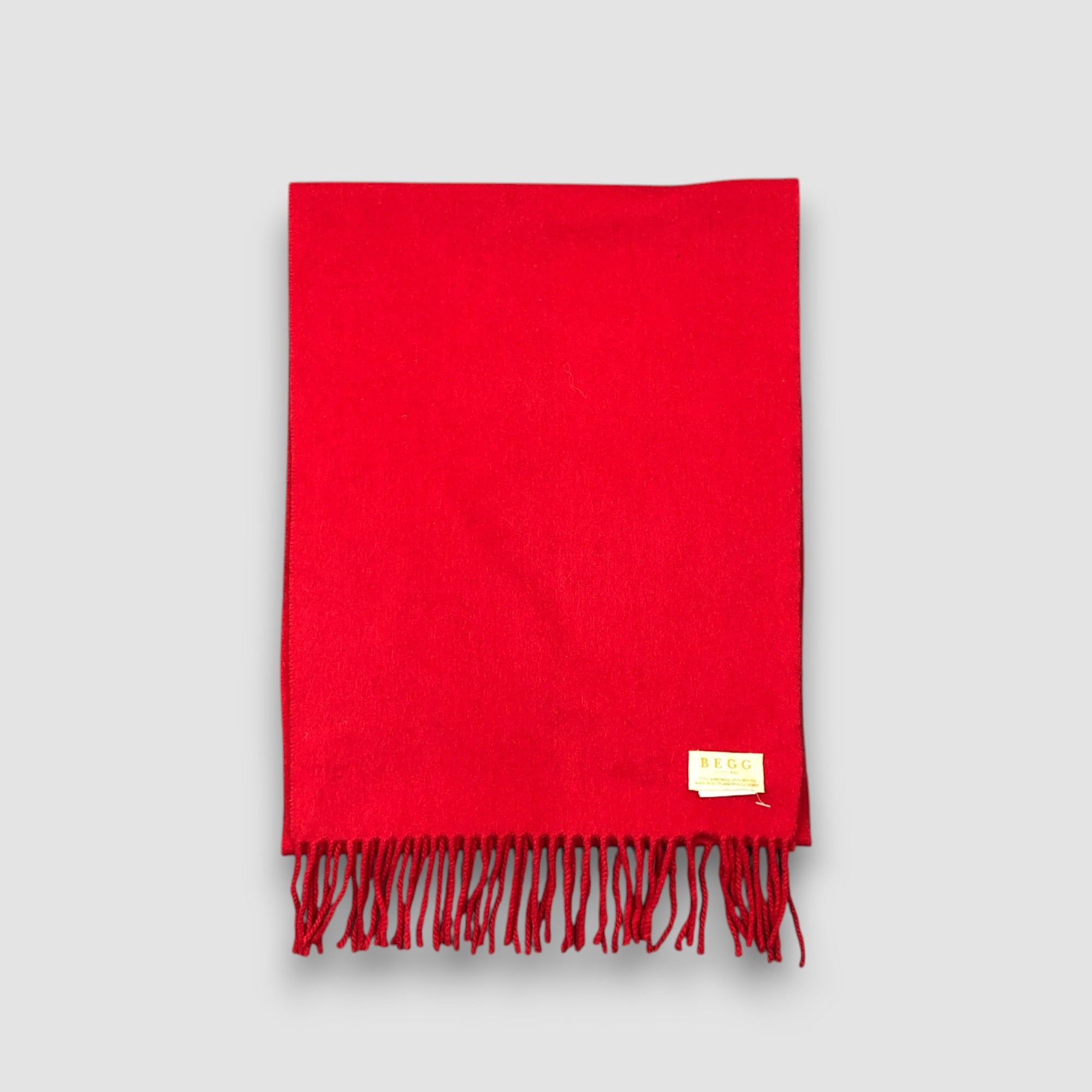 Japanese Brand Vintage Begg Scarf Muffler Wool Winter Fringe Scarves Size ONE SIZE - 2 Thumbnail