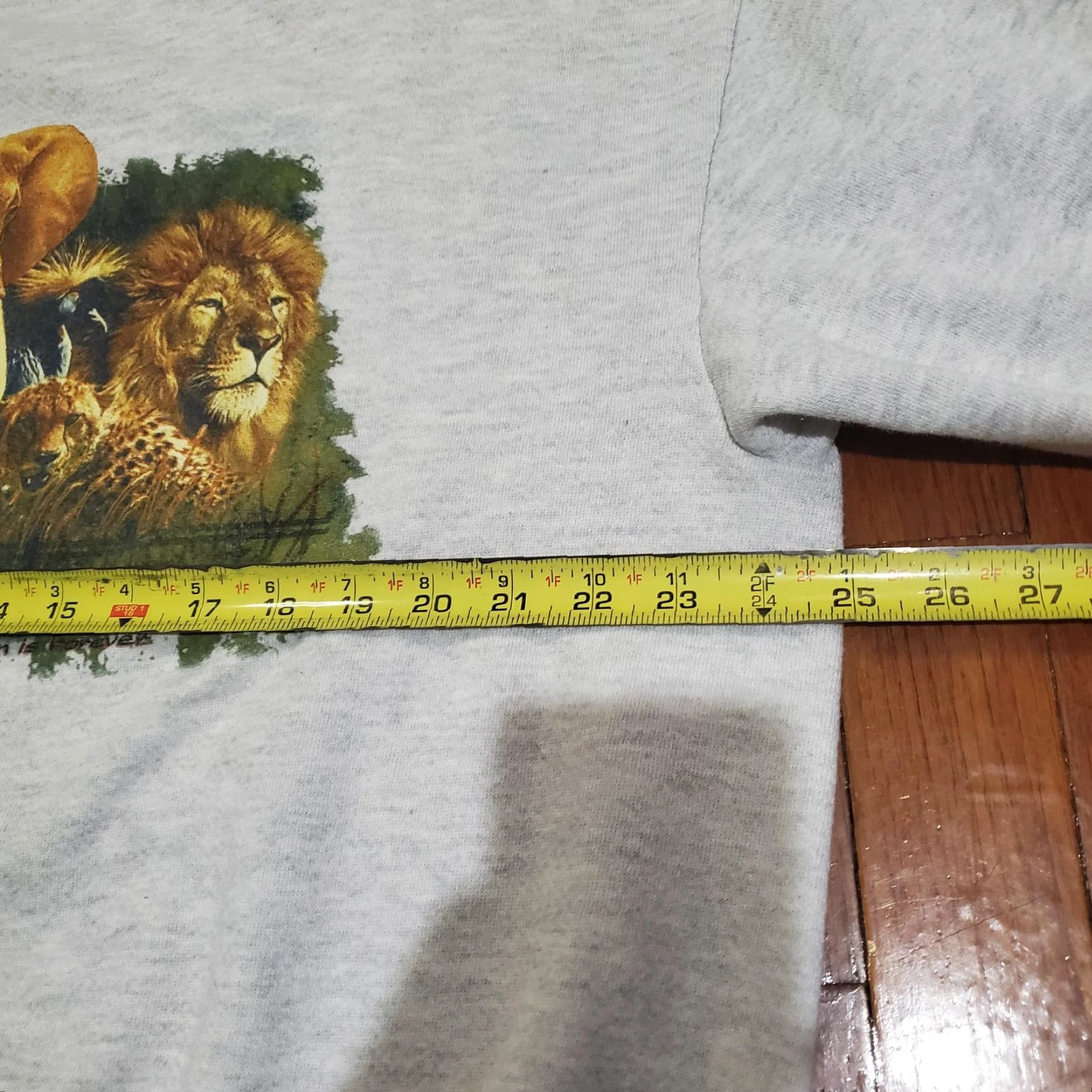 Lee Lee Sweatshirt Mens 2XL Gray Busch Gardens Animal Graphic Fleece Pullover Size US XXL / EU 58 / 5 - 6 Thumbnail