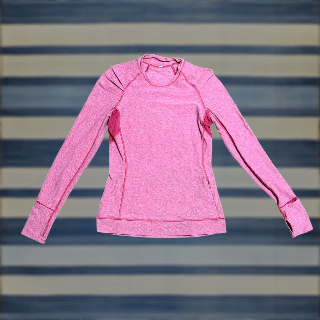 Lululemon Lululemon Top Sz 6 Think Fast Long Sleeve Pink Heathered Boom Juice Women's Shirt Activewear Running Yoga Cross Training Athletic Define Size M / US 6-8 / IT 42-44 - 1 Thumbnail