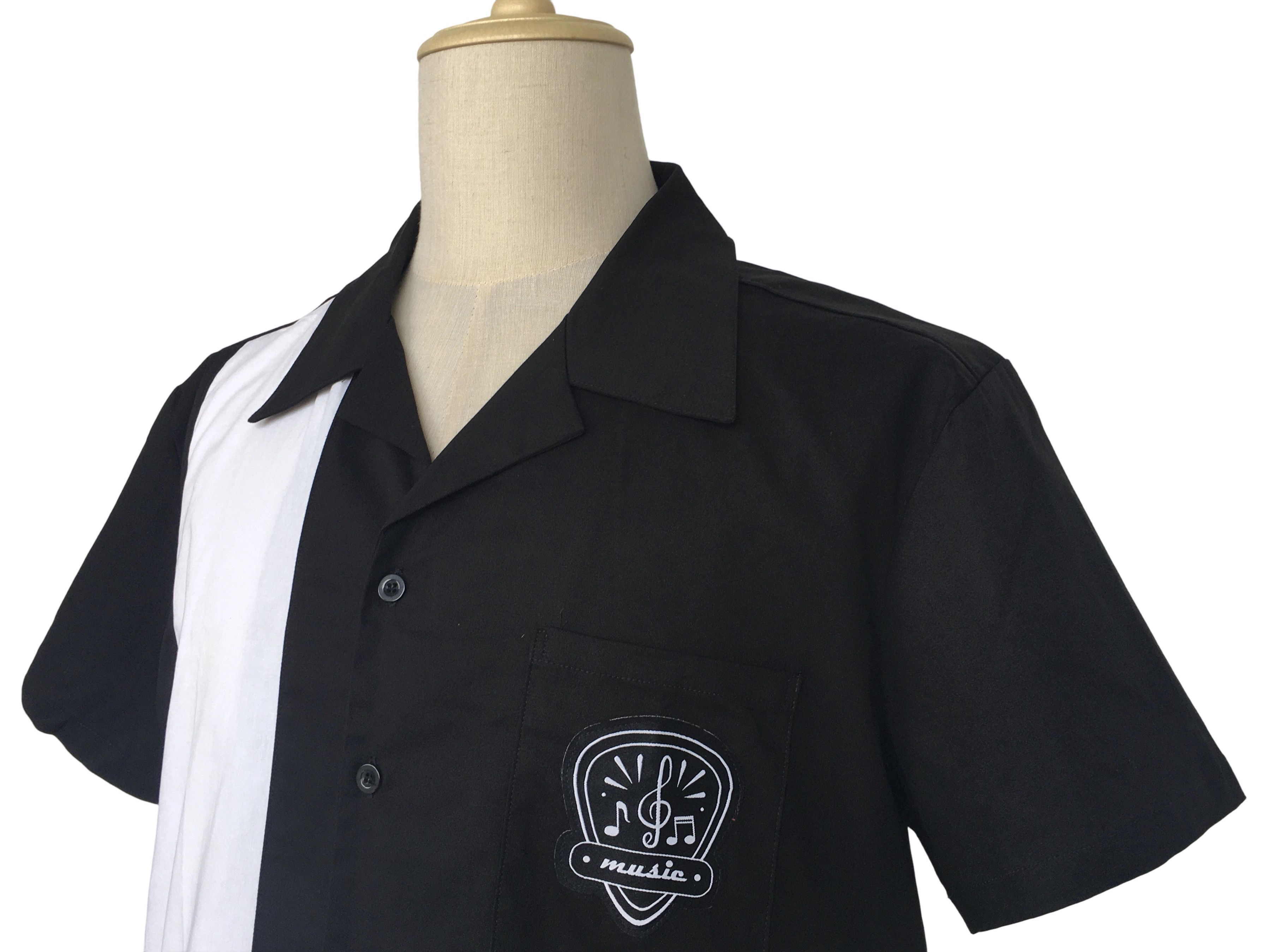 Other Black Men Shirts Pocket Patch Vintage Style Size US XL / EU 56 / 4 - 5 Thumbnail