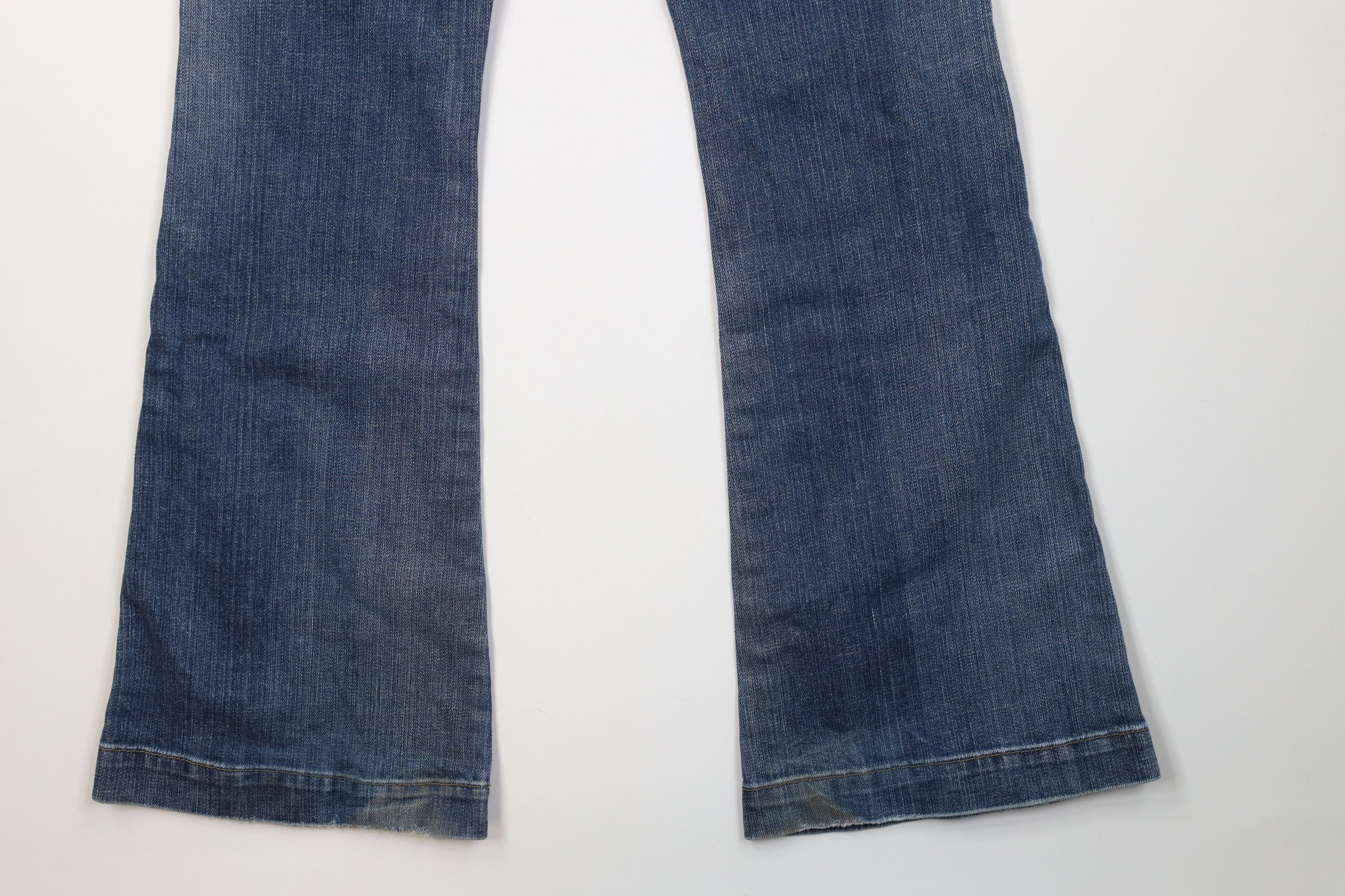 Express Vintage Y2K Express Babydoll Stella Flared Wide Leg Jeans Size 32" / US 10 / IT 46 - 14 Thumbnail