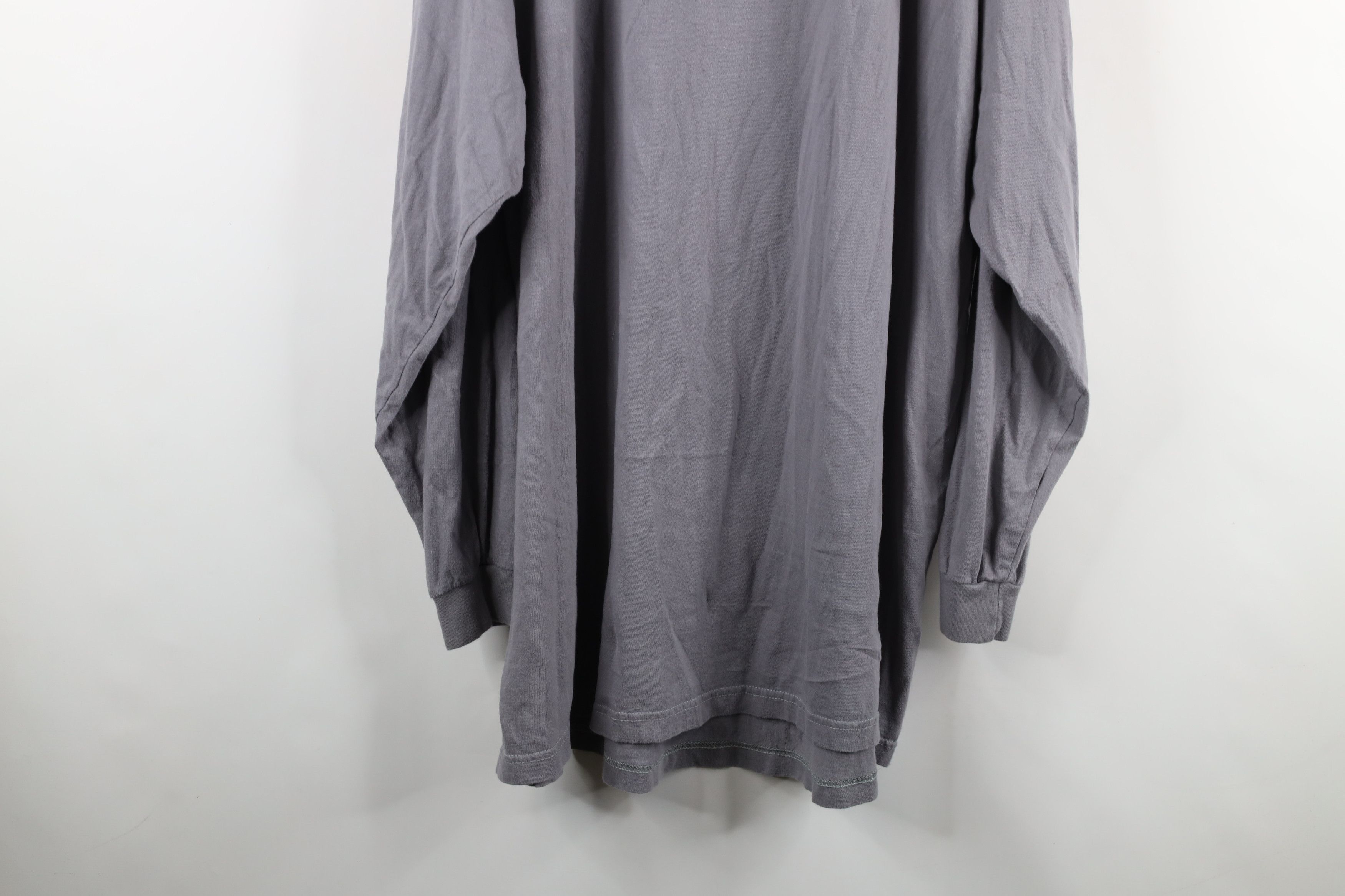 Vintage Vintage 90s Y2K Streetwear Long Sleeve T-Shirt Gray Cotton Size US XXL / EU 58 / 5 - 12 Thumbnail