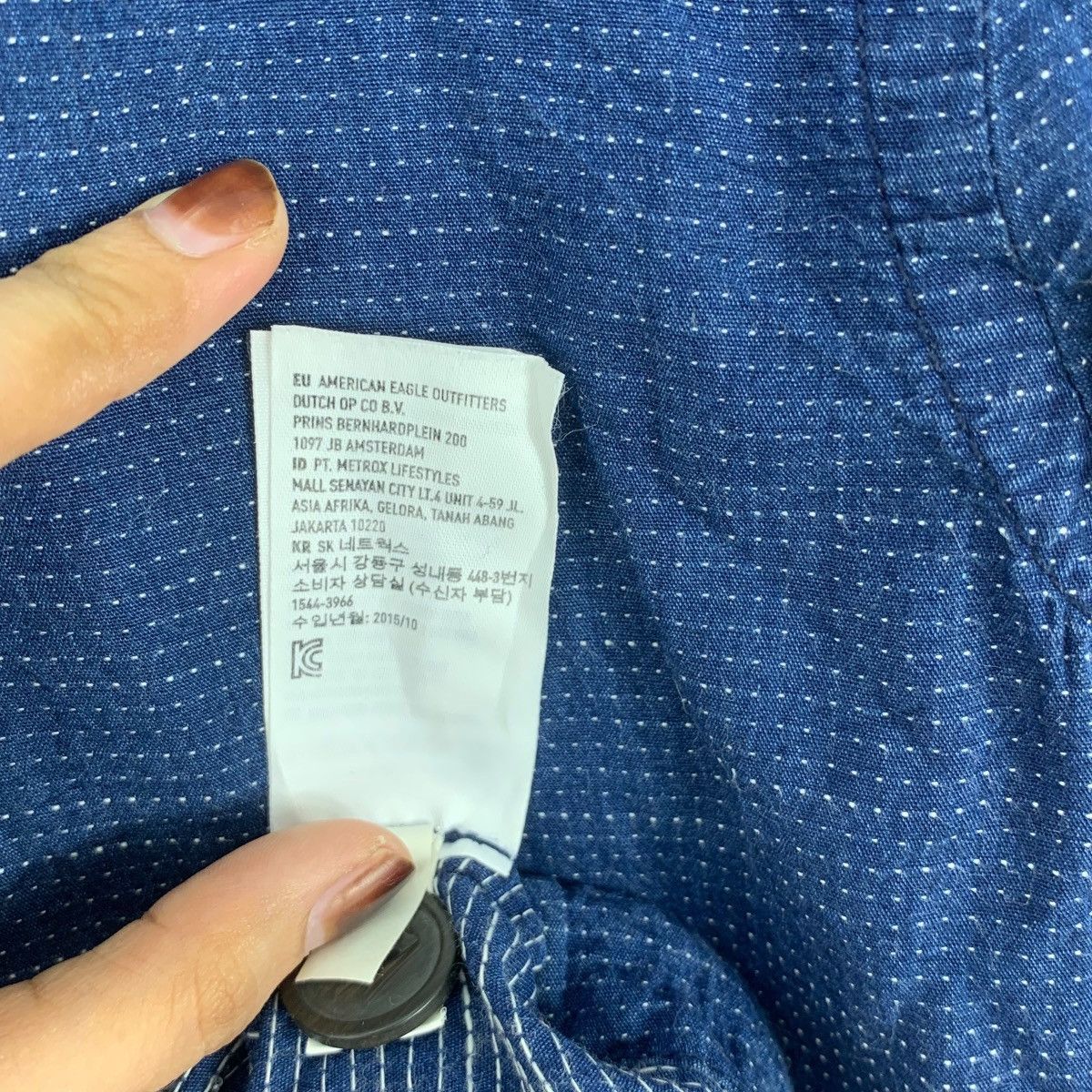 American Eagle Outfitters Vintage AMERICAN EAGLE OUTFITTERS Pure Indigo Hoodie Size US M / EU 48-50 / 2 - 11 Thumbnail