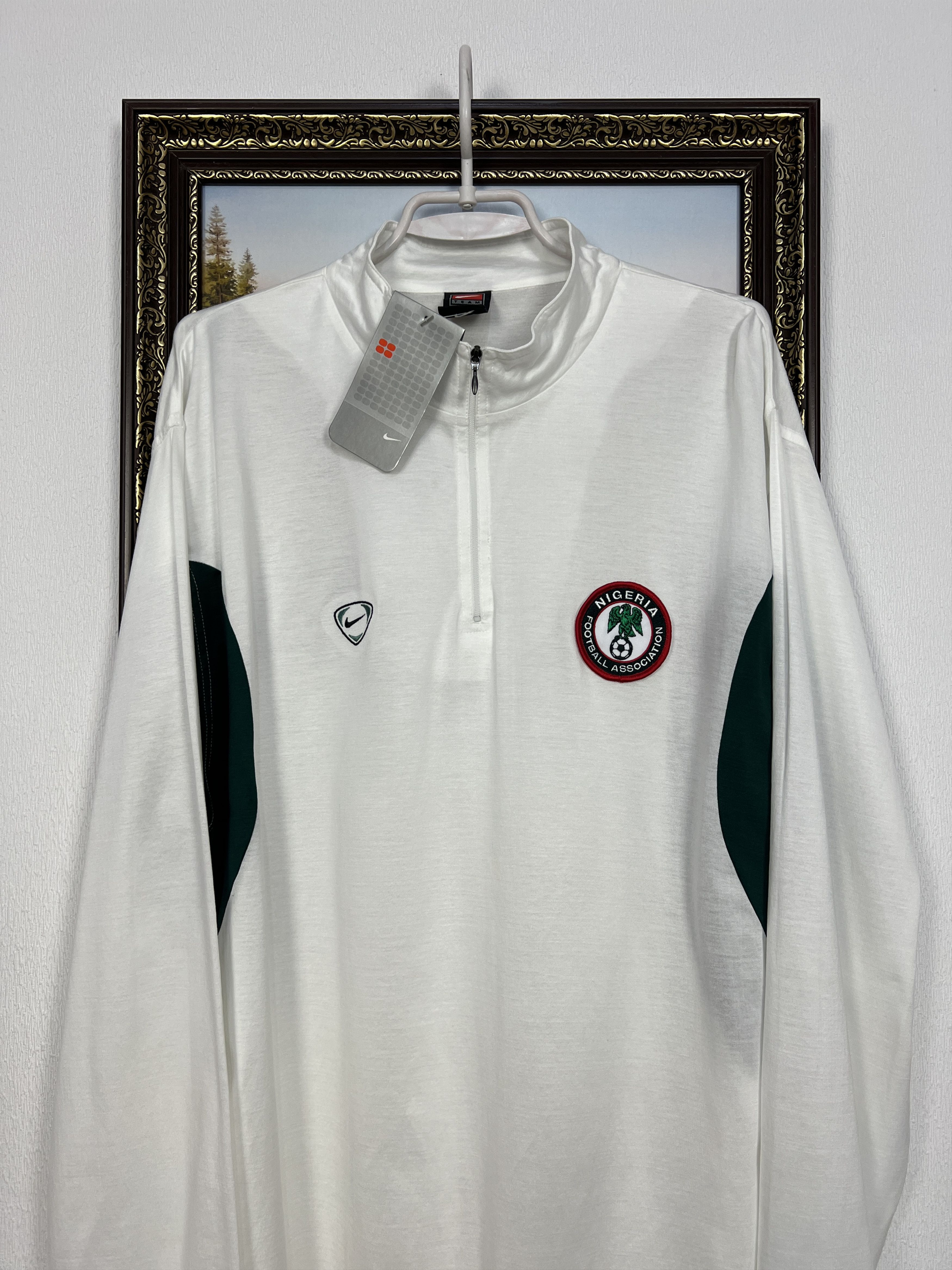 Nike Vintage 90's Nike Nigeria Football Shirt Long Sleeve Train Size US XL / EU 56 / 4 - 2 Thumbnail