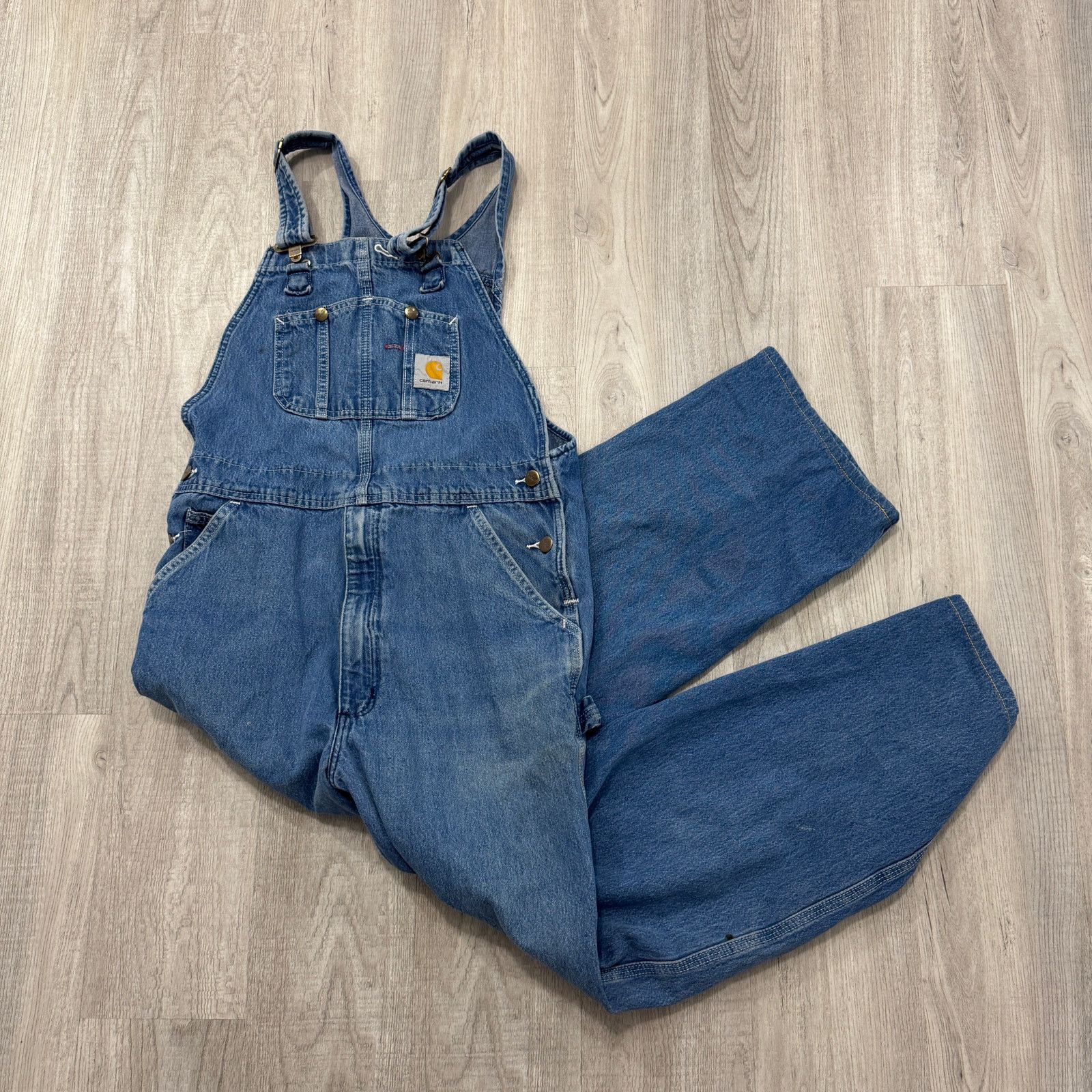 Carhartt Vintage Carhartt Overalls Men's 34 Blue 27" Inseam Denim Size US 34 / EU 50 - 1 Thumbnail