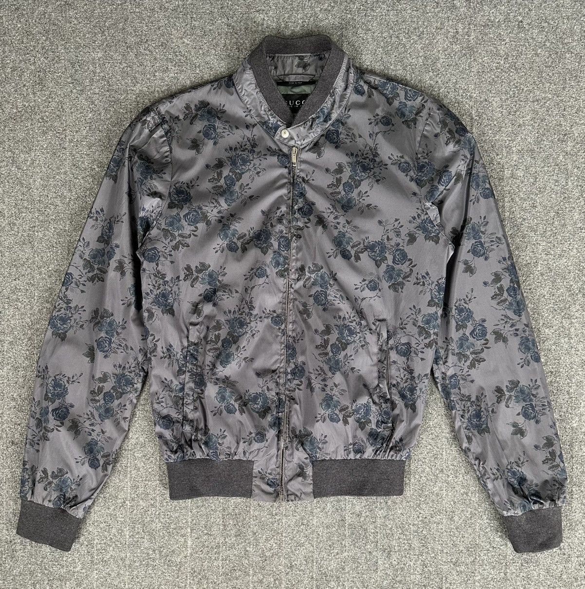 Gucci Gucci - Frida Giannini 2012 Floral Print MA-1 Bomber Jacket Size US S / EU 44-46 / 1 - 1 Thumbnail
