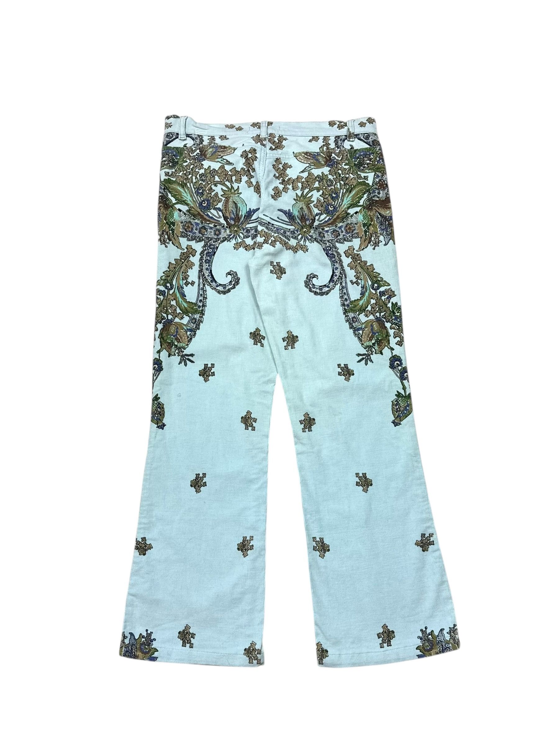 Roberto Cavalli Cavalli Rare Traditional Printed Velvet Pants Size 30" / US 8 / IT 44 - 3 Thumbnail