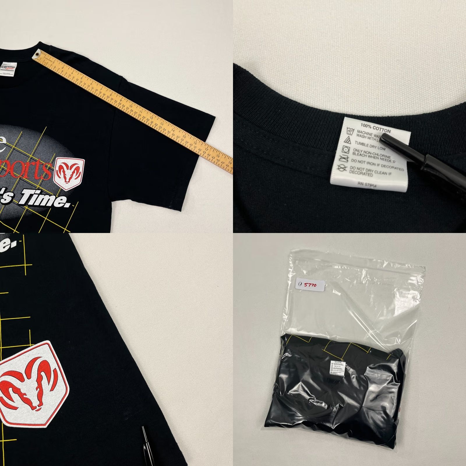 Vintage VTG 90s Dodge Motorsports Shirt Mens L Black Nascar Racing RAM Graphic Tee Size US L / EU 52-54 / 3 - 8 Thumbnail