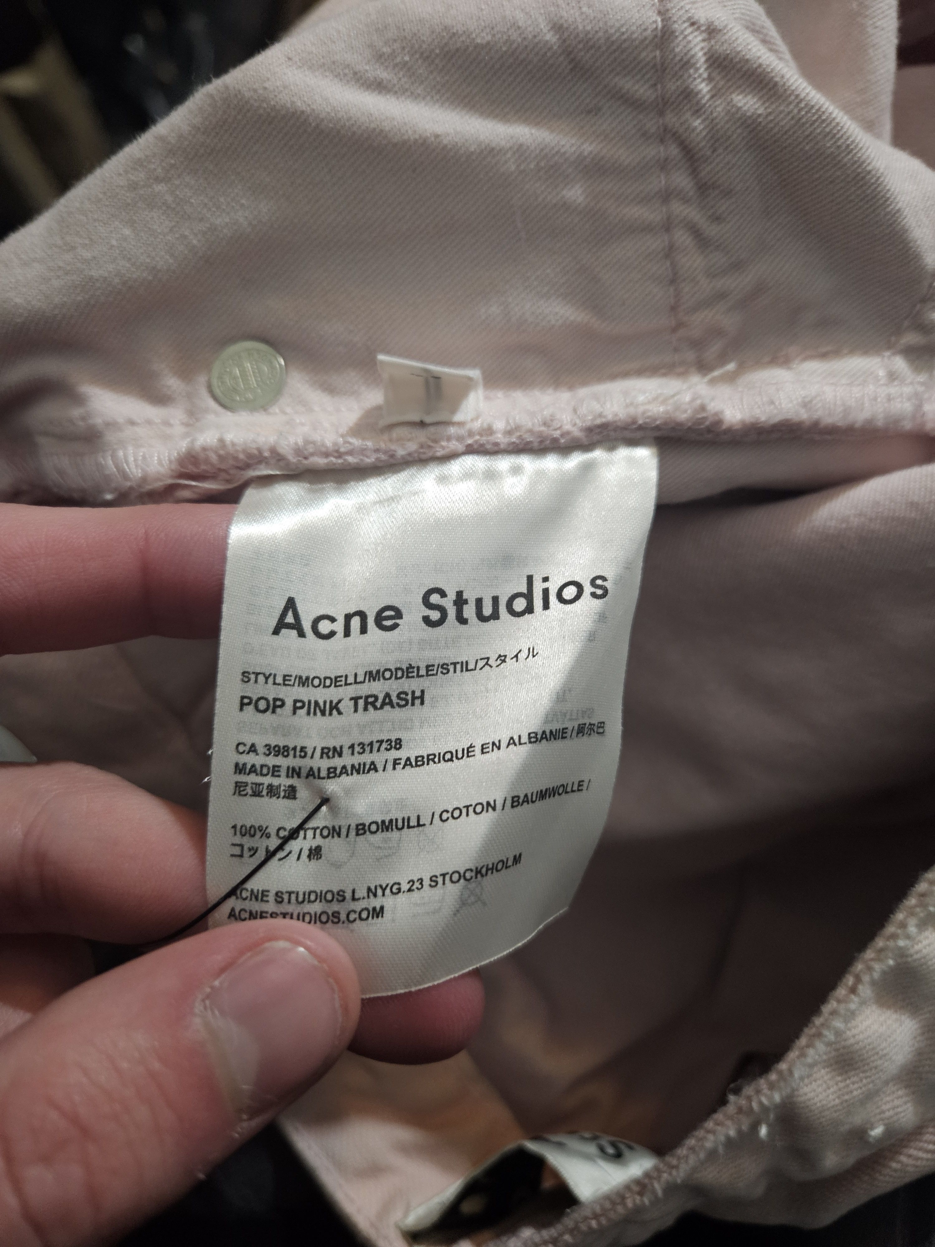 Acne Studios Pop Pink Trash Distressed Pink Denim Jeans Size US 34 / EU 50 - 8 Thumbnail