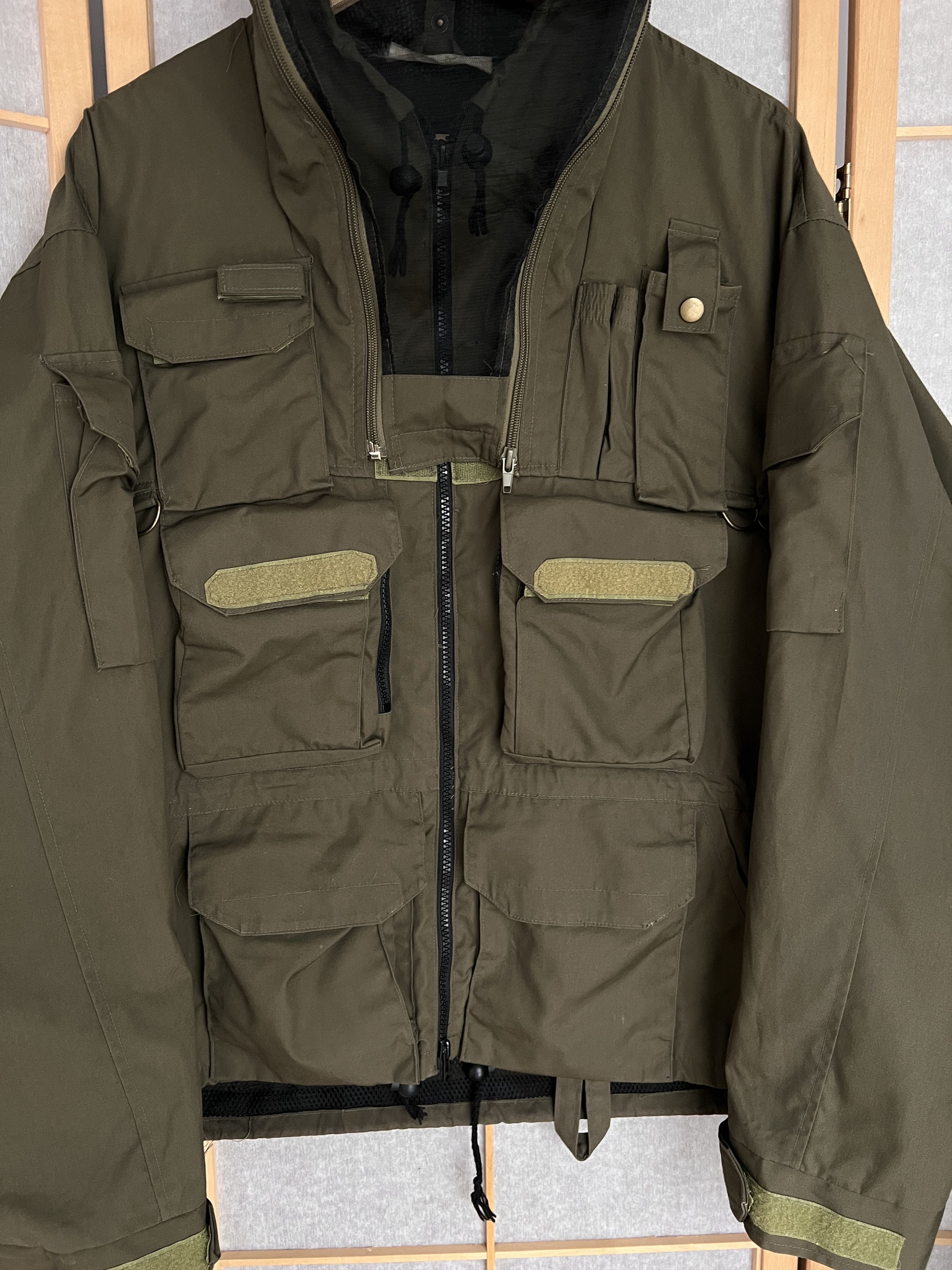 Schott Crazy VTG 90s multipocket army fishing mesh mask crop jacket Size US L / EU 52-54 / 3 - 3 Thumbnail