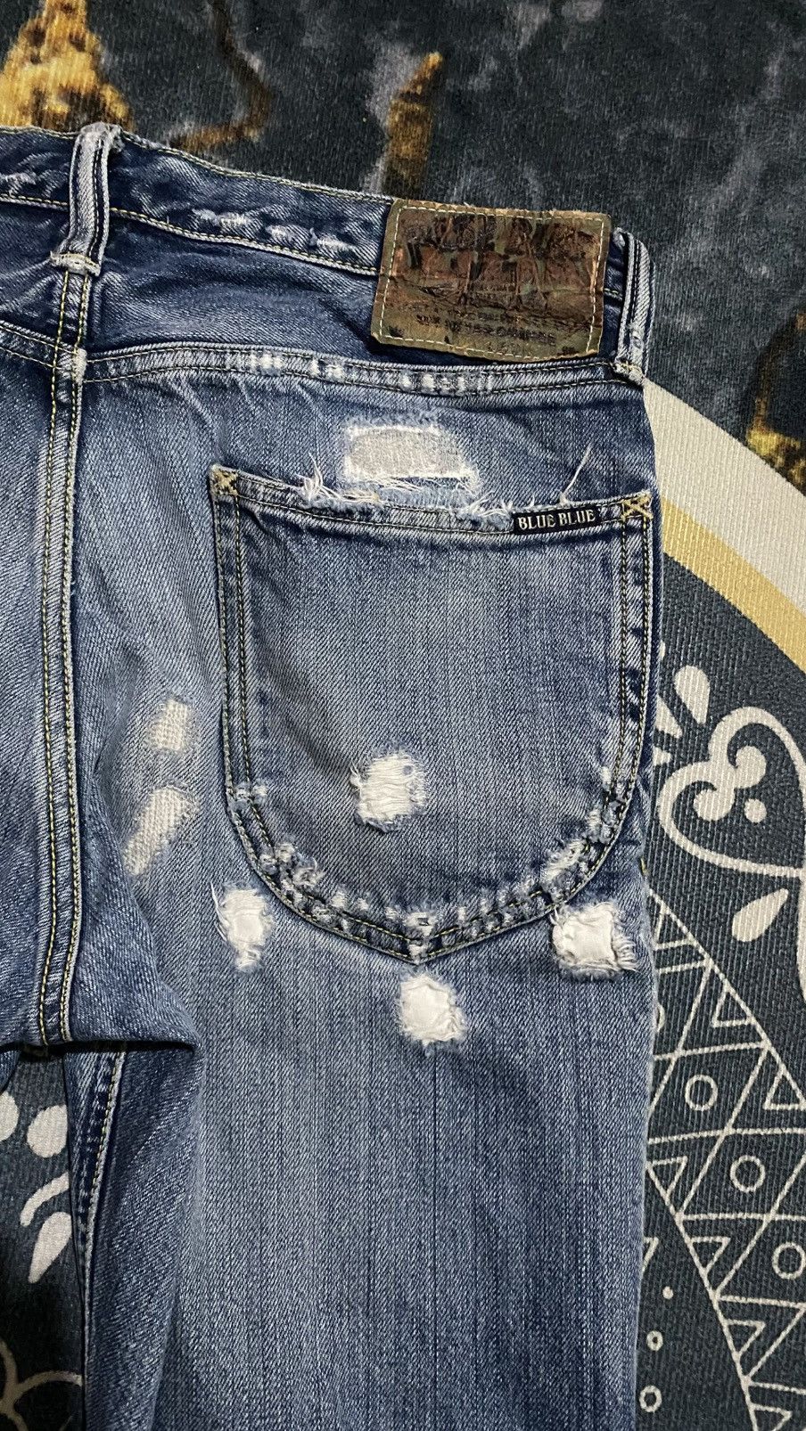 Blue Blue Japan Distressed Blue Blue King Of The Blue Jeans Size US 30 / EU 46 - 10 Thumbnail