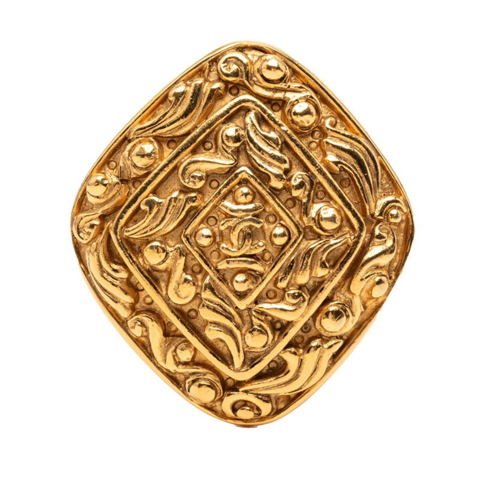 Chanel CHANEL Coco Mark Vintage Brooch Gold Plated Women's Size ONE SIZE - 1 Thumbnail