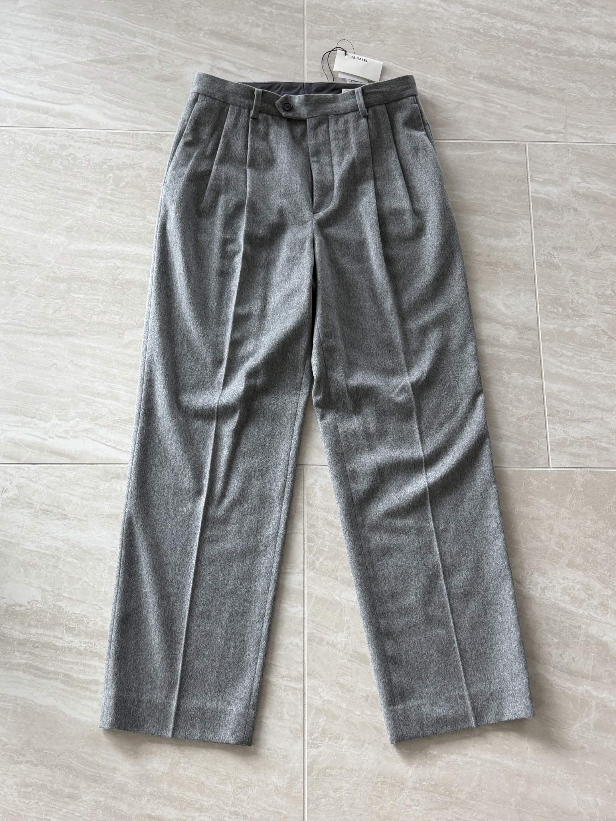 Auralee Linen Silk Tweed Slacks | Grailed