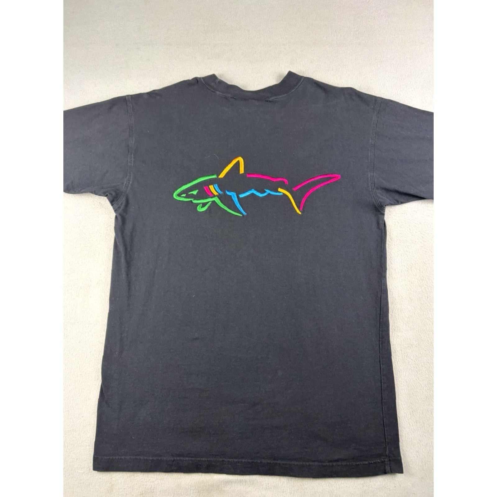 Reebok VINTAGE Greg Norman Reebok Shirt Men Black 90s Short Sleeve Graphic Print Cotton Size M Ladies? Size US M / EU 48-50 / 2 - 4 Thumbnail