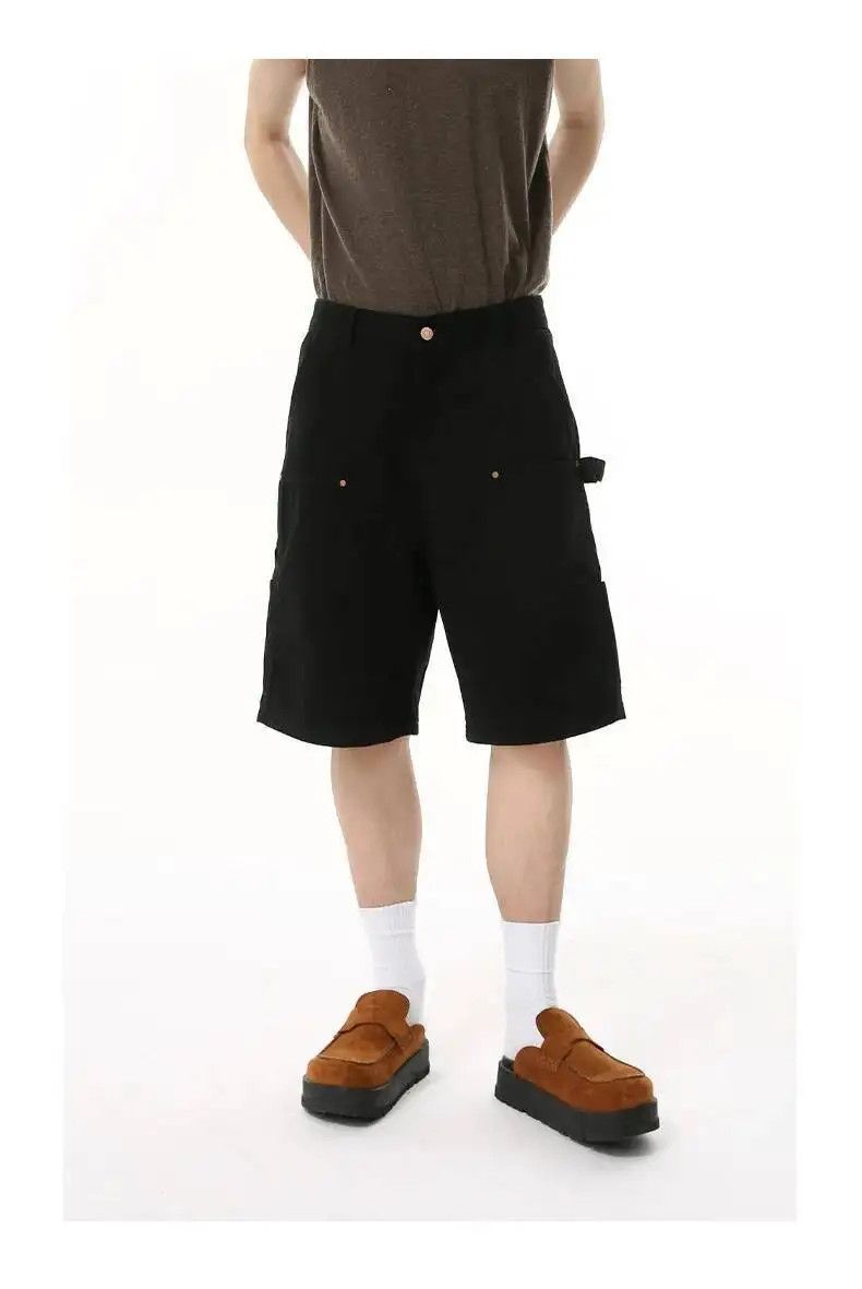 Japanese Brand Denim Shorts Multi Pocket Jeans Black Size US 30 / EU 46 - 3 Thumbnail