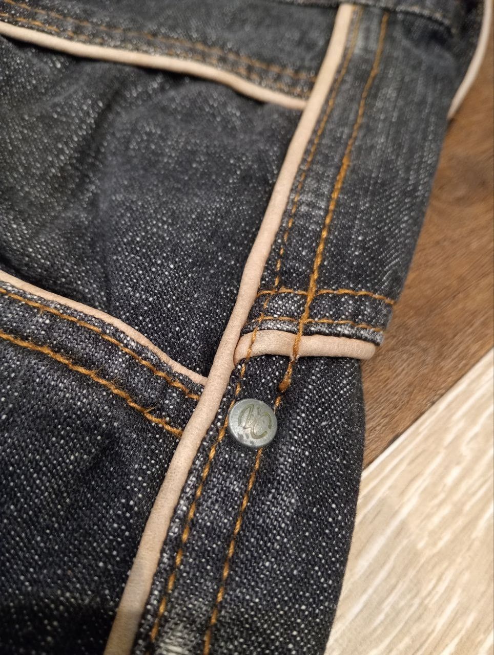 Nicole Club NICOLE CLUB FOR MEN JAPAN LEATHER LINING DENIM FLARED PANTS Size US 34 / EU 50 - 5 Thumbnail