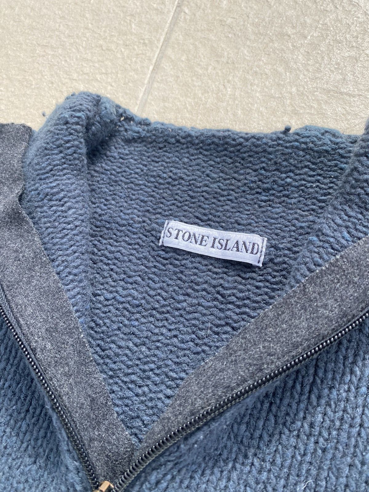 Massimo Osti × Stone Island AW/1994 Stone Island Quater Zip Knit Sweater Size US M / EU 48-50 / 2 - 6 Thumbnail