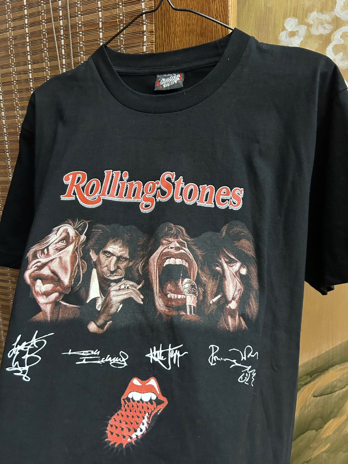 Band Tees × The Rolling Stones 2000’s The Rolling Stones Spiked Tongue Cartoon Faces Tee Size US L / EU 52-54 / 3 - 4 Thumbnail