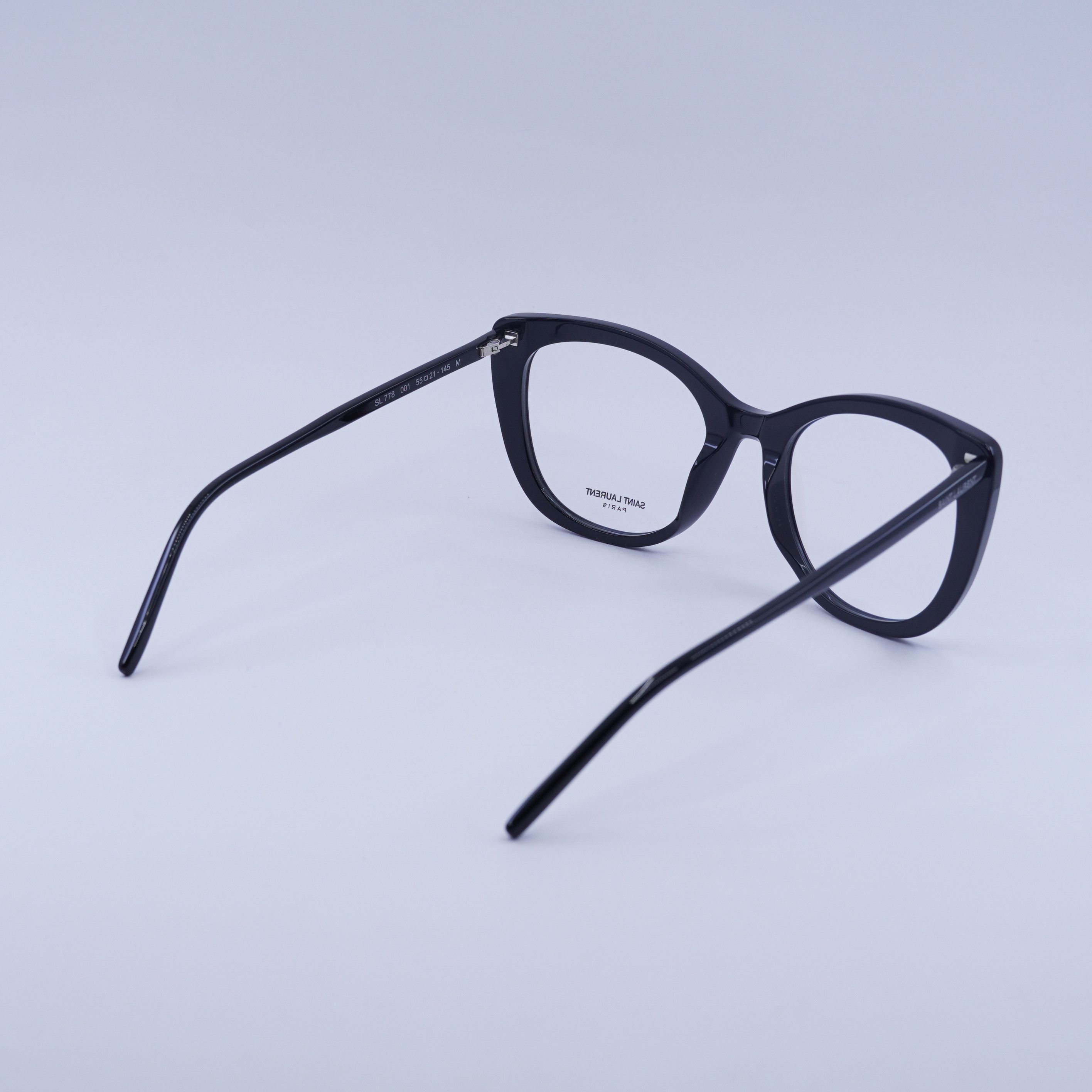 Saint Laurent Paris Saint Laurent SL778 001 Eyeglasses Black 55mm Square Frame Size ONE SIZE - 4 Thumbnail
