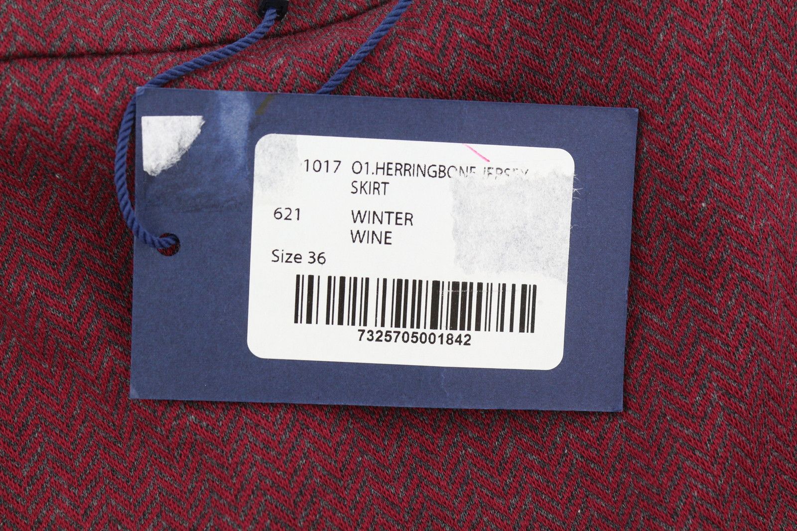 Gant HERRINGBONE JERSEY EU36 Burgundy Pockets Skirt 84931 Size 28" / US 6 / IT 42 - 6 Thumbnail