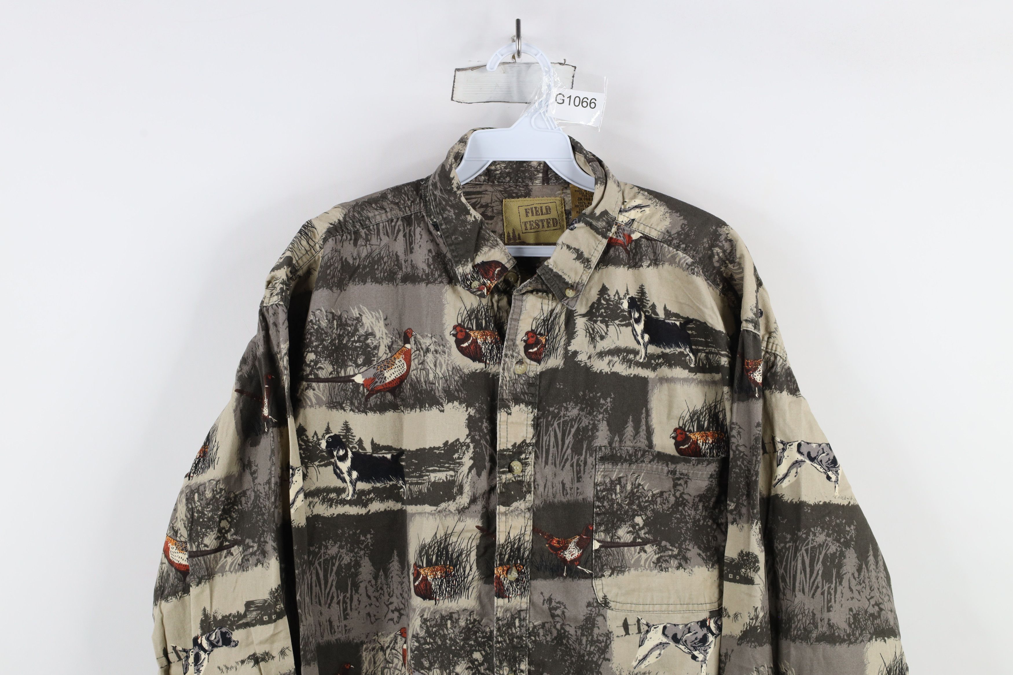 Vintage Vintage 90s Pheasant Dog Hunting All Over Print Button Shirt Size US XL / EU 56 / 4 - 2 Thumbnail