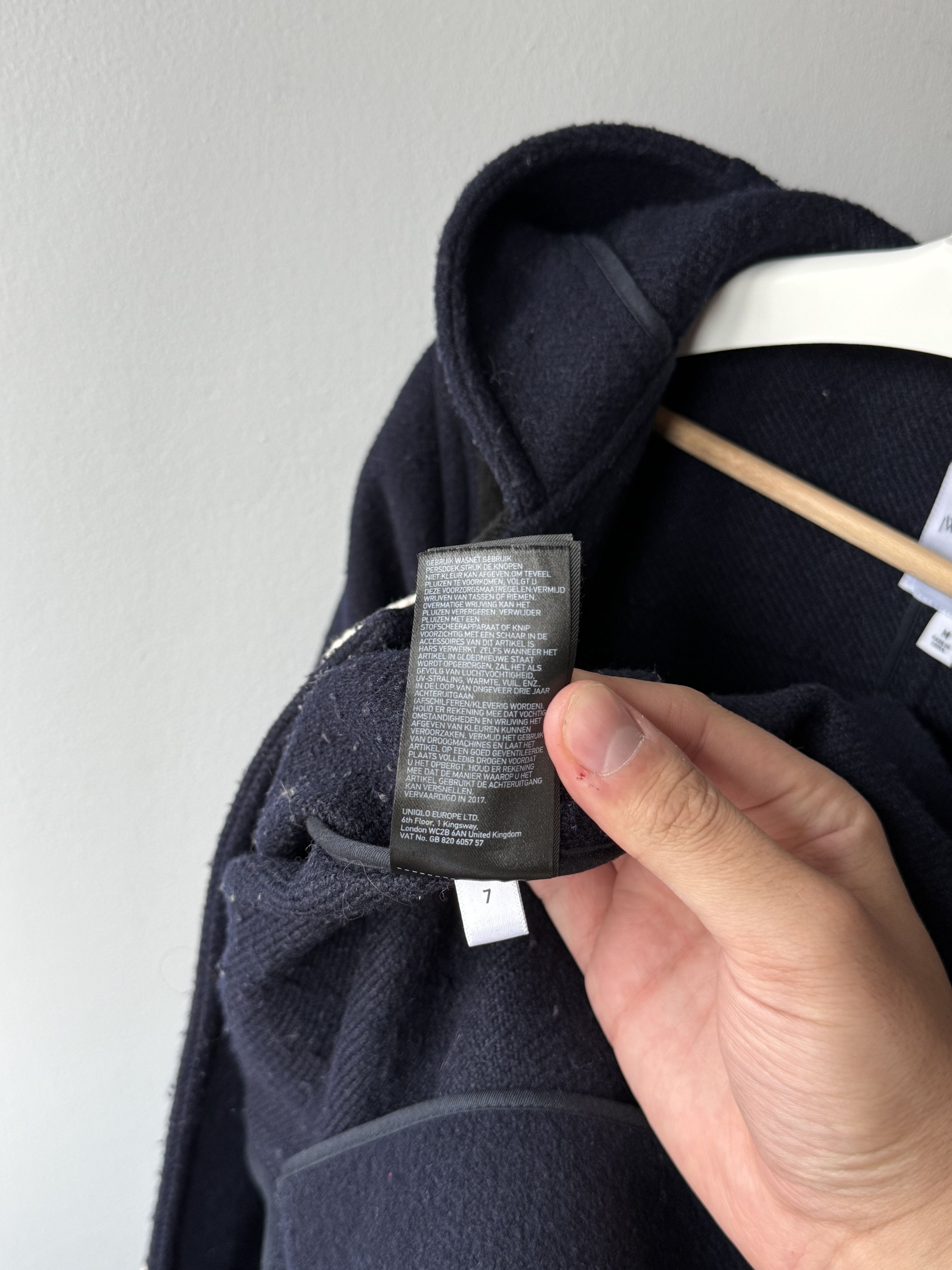 JW Anderson × Uniqlo 2017 J.W. Anderson x Uniqlo Blue Wool Hooded Duffle Coat Size M / US 6-8 / IT 42-44 - 17 Thumbnail