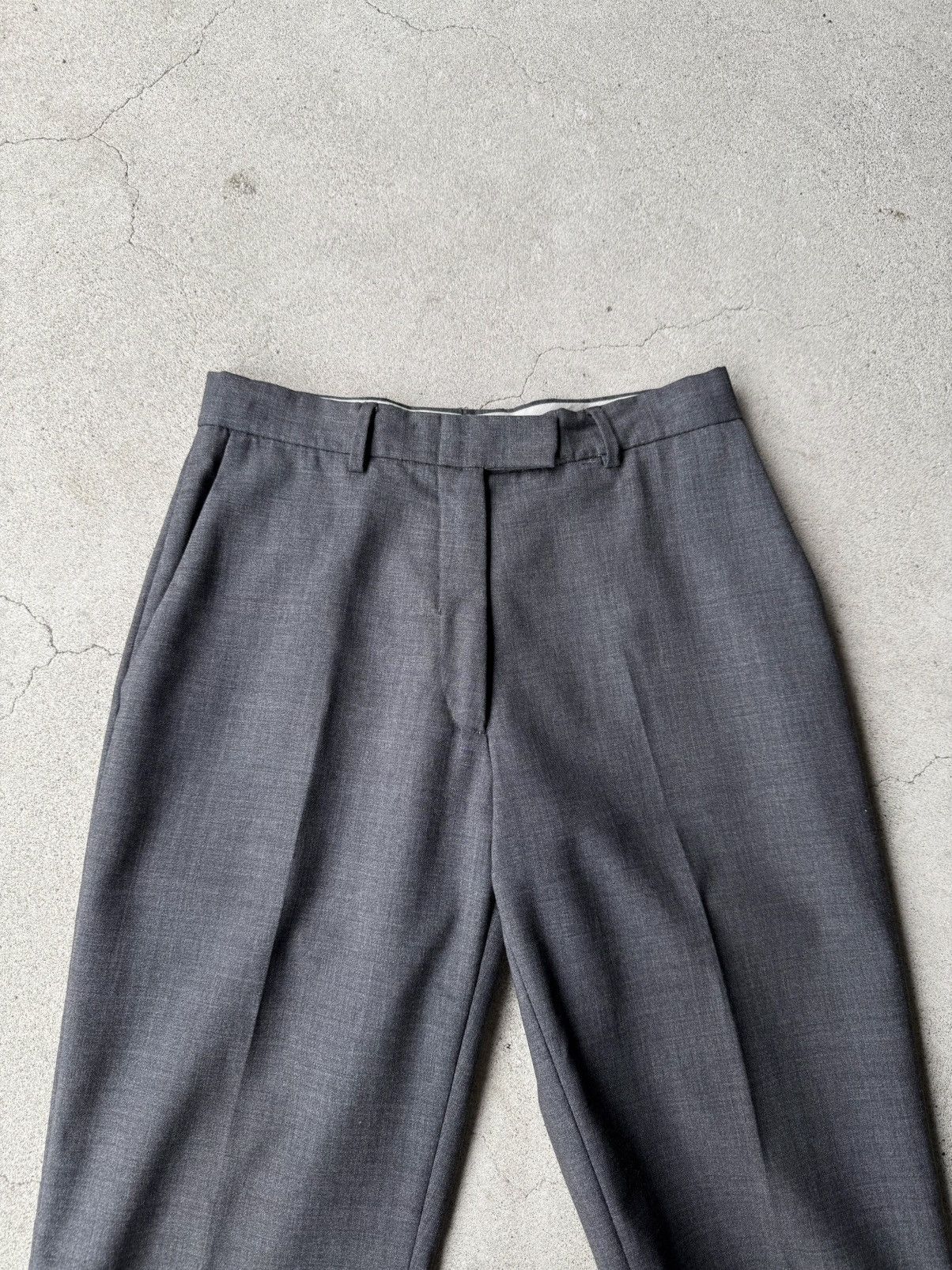 Helmut Lang 90s HELMUT LANG Archive Dark Gray Wool Slacks Size US 27 - 8 Thumbnail