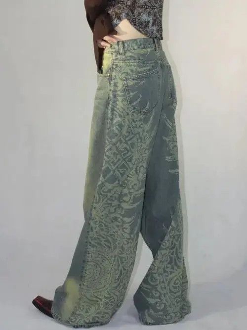 Japanese Brand × Vintage Jeans Women Oversized Retro Streetwear Size 34" / US 12 / IT 48 - 1 Thumbnail