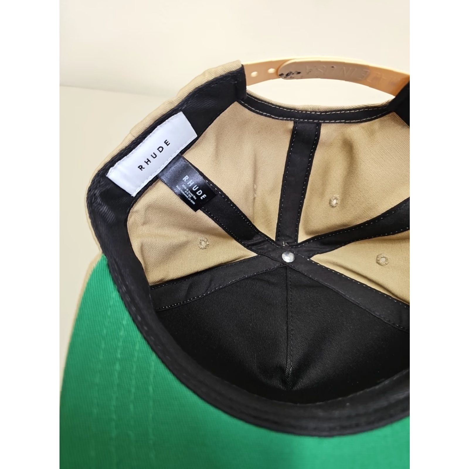 Rhude Rhude Racing Service "Paris Dakar" Cap Hat Mens One Size Beige Twill Cotton Polyester Snapback Adjustable Breathable Sports Spring Summer Size ONE SIZE - 3 Thumbnail