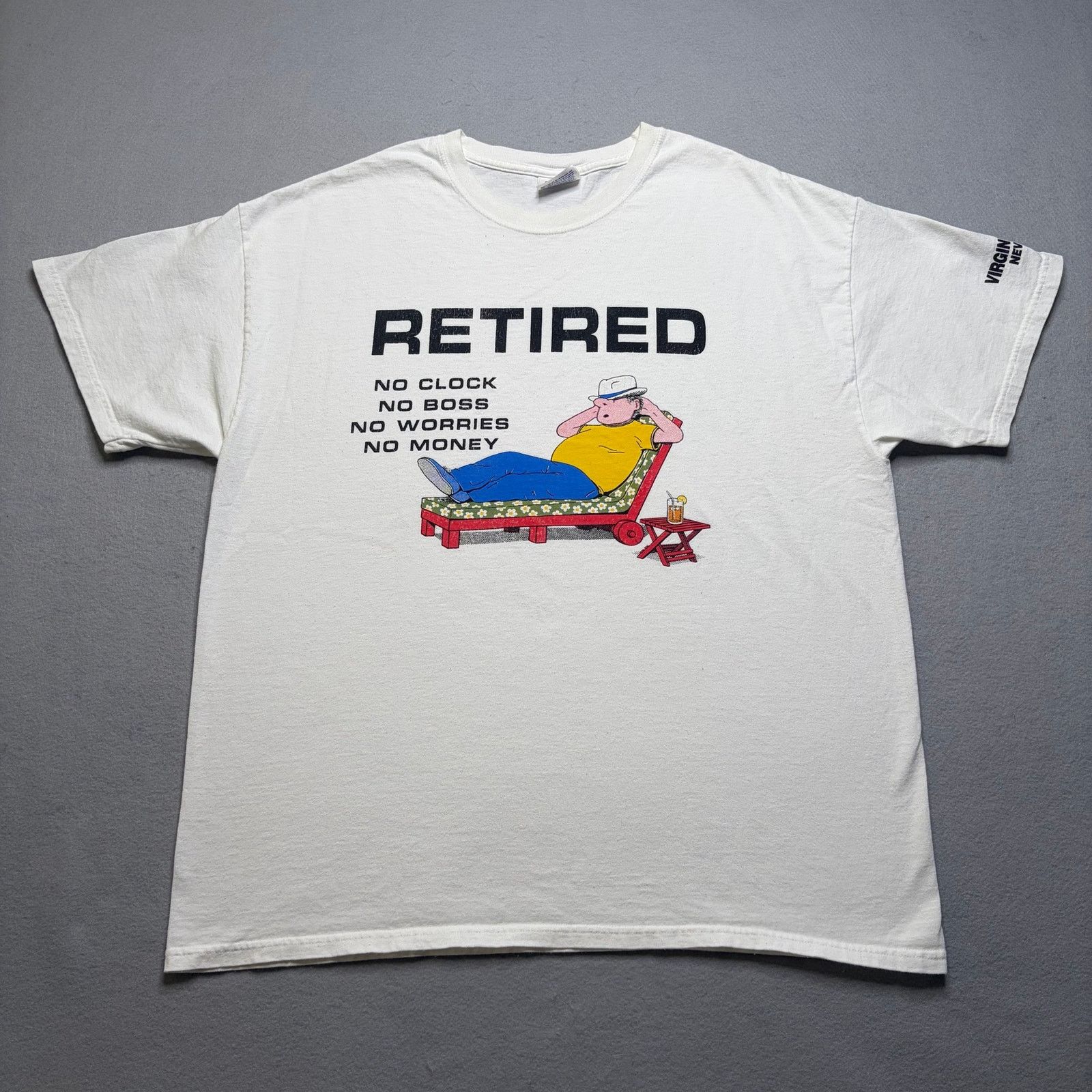 Hanes Vintage Retired Graphic T Shirt Men’s XL White Funny Nevada Size US XL / EU 56 / 4 - 1 Thumbnail