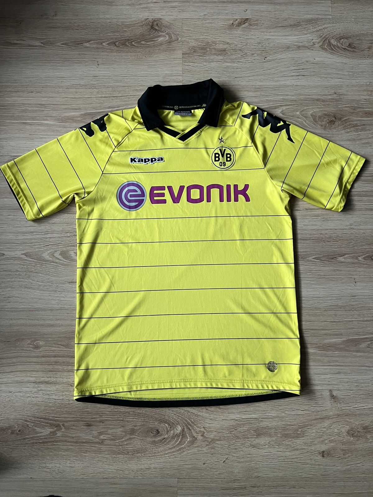 Kappa Kappa Borussia Dortmund BVB 2010-2011 Home Kit Soccer Jersey Size US L / EU 52-54 / 3 - 1 Thumbnail