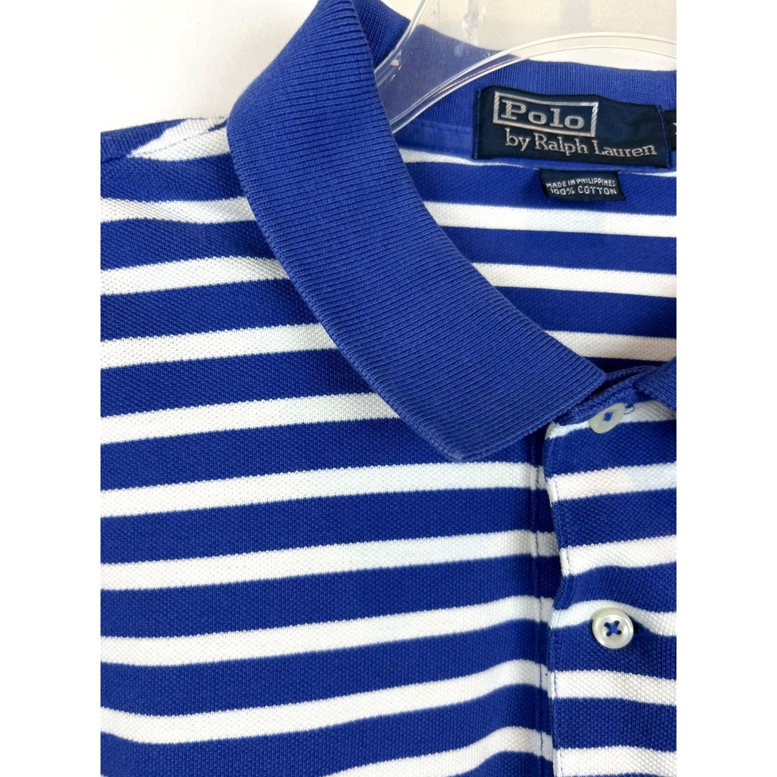 Polo Ralph Lauren Polo Ralph Lauren Polo Shirt Men XL Logo Golf Cotton Stripe BluePreppy Nautical Shirt Short Sleeve Collared Blue White Classic Logo Men XL Size US XL / EU 56 / 4 - 5 Thumbnail