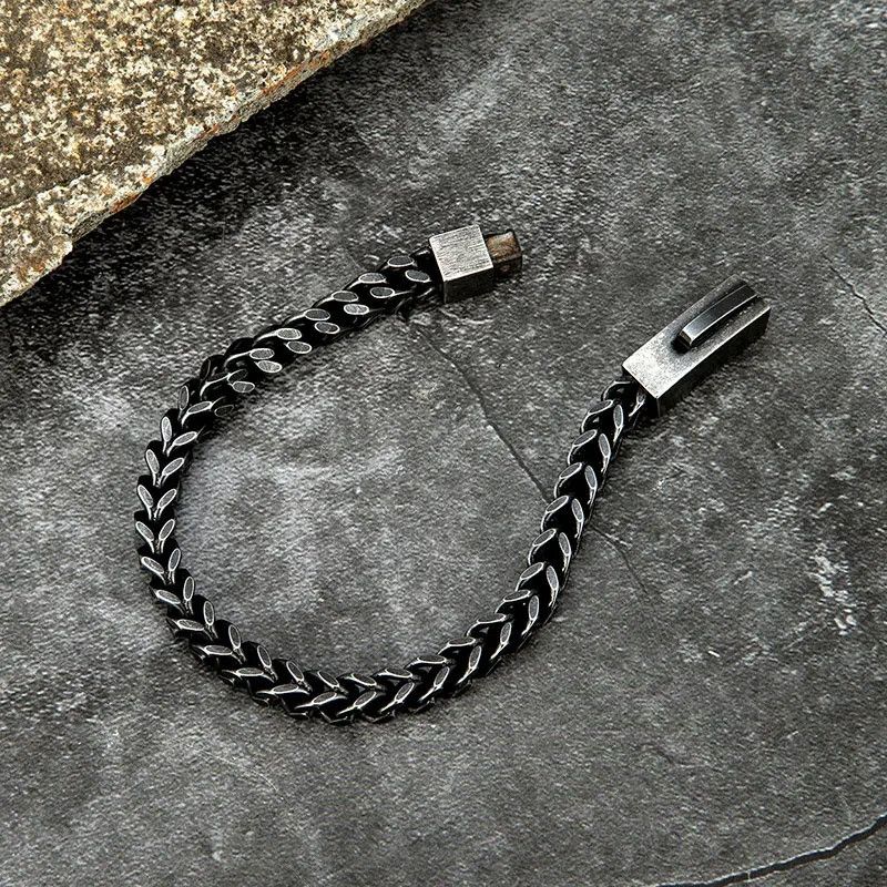 Other Punk Retro Link Chain Bracelet Square Magnet Gift For Him Size ONE SIZE - 3 Thumbnail