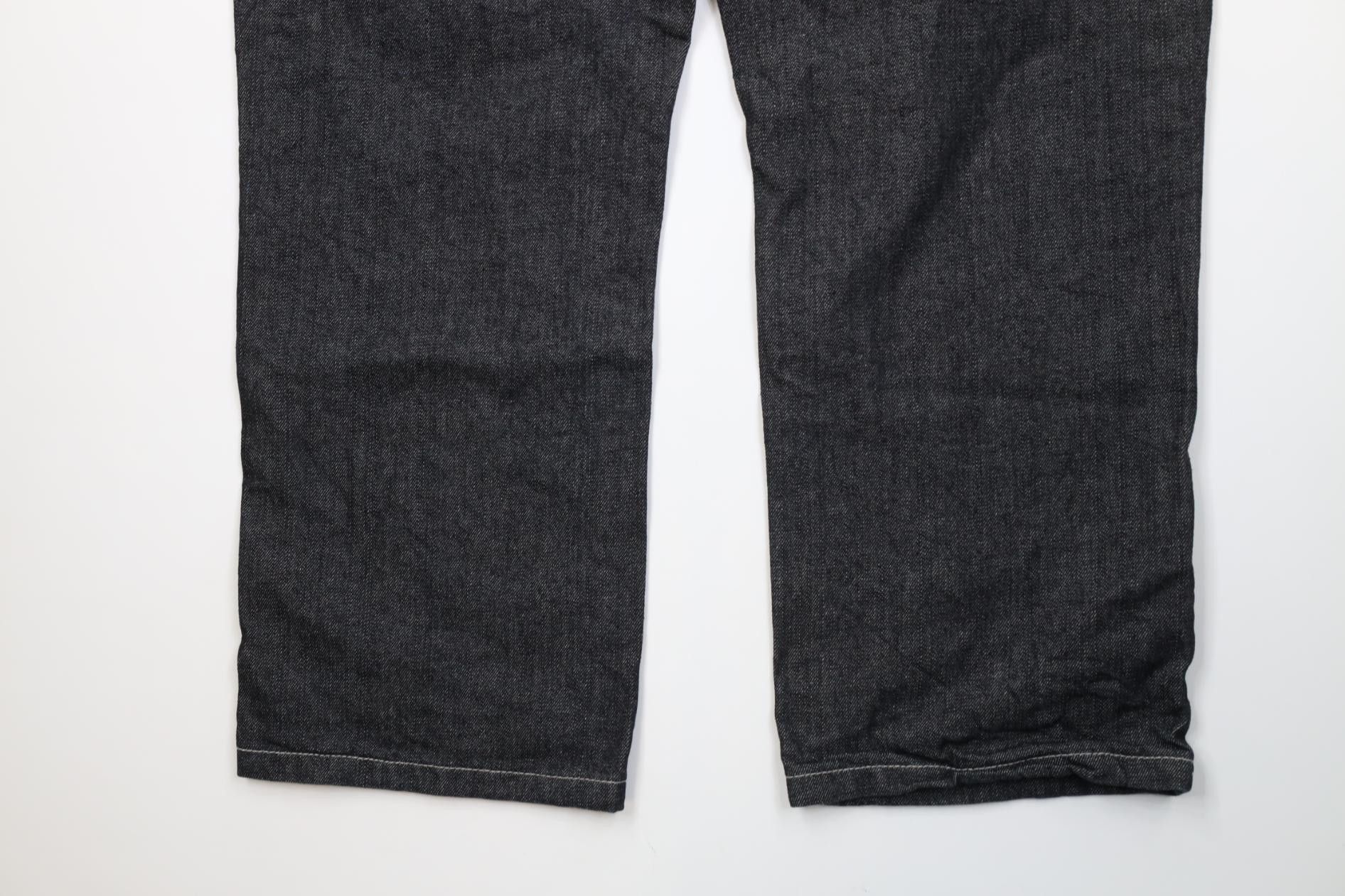 Vintage Vintage Y2K Streetwear Baggy Fit Wide Leg Denim Jeans Black Size US 44 / EU 60 - 12 Thumbnail