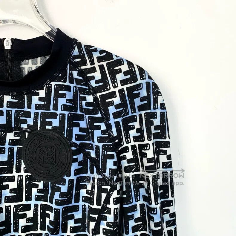 Fendi Fendi Color-Blocked Logo Letter Full Print Crew Neck Long Size XS / US 0-2 / IT 36-38 - 3 Thumbnail