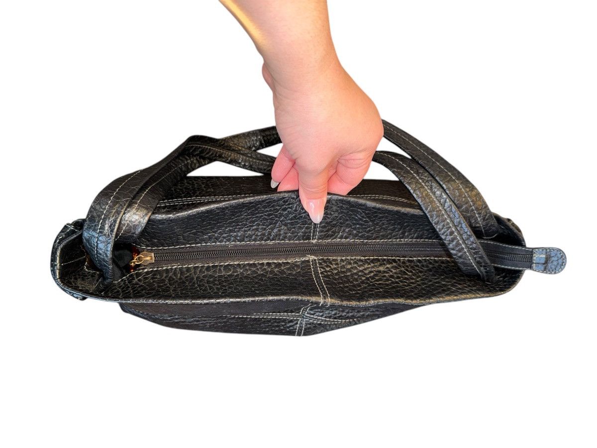 Vintage Y2K VTG PLINIO VISONA PEBBLED LEATHER SHOULDER bag in black Size ONE SIZE - 5 Thumbnail